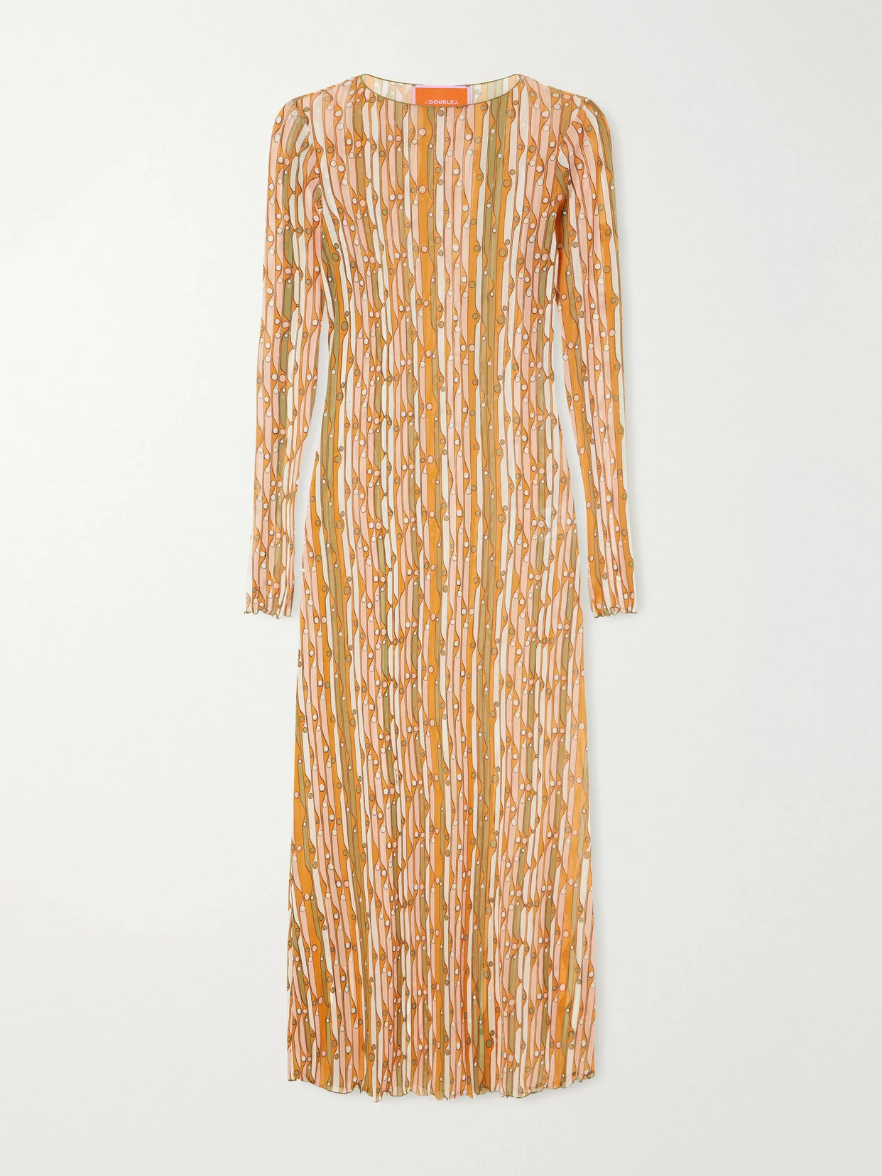 Slinky Swing Printed Chiffon Maxi Dress - 1