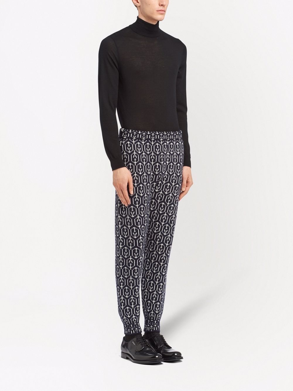 jacquard knitted leggings - 3