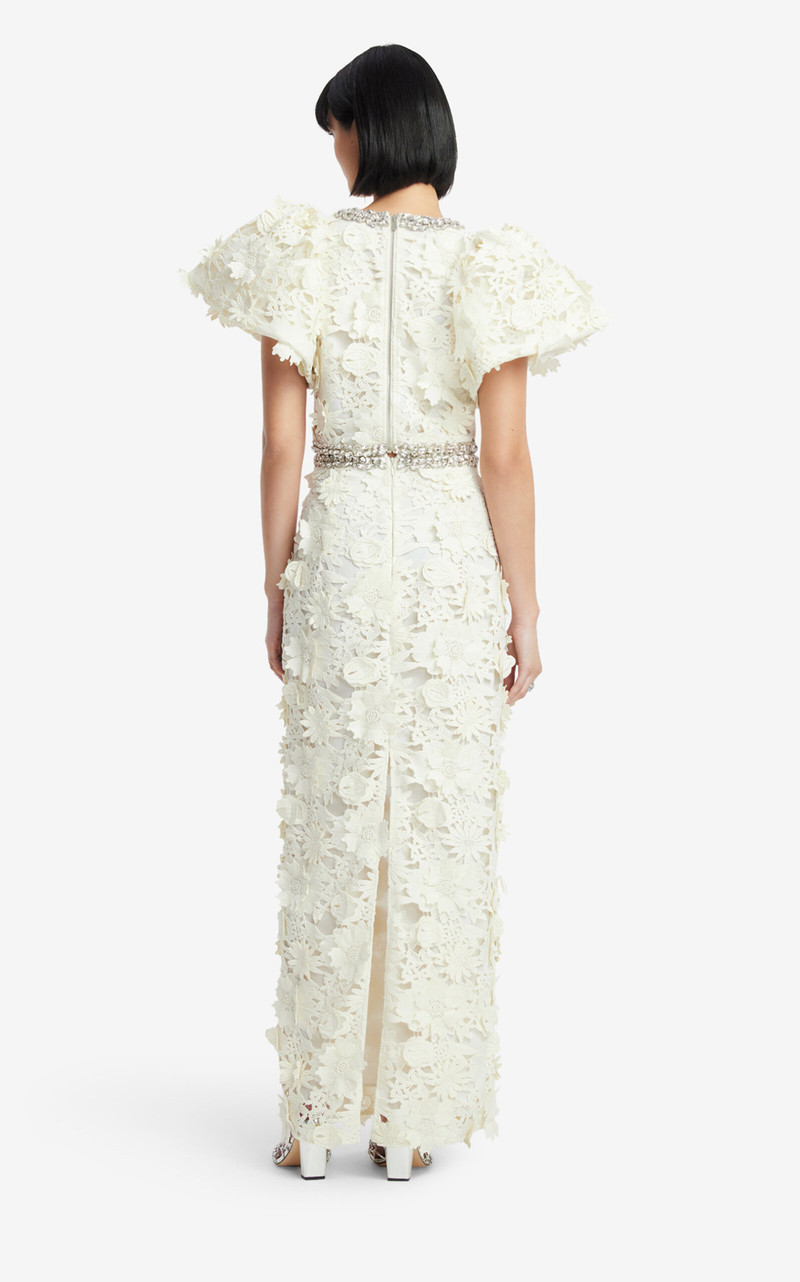 Kyra Embellished Lace Maxi Skirt white 5