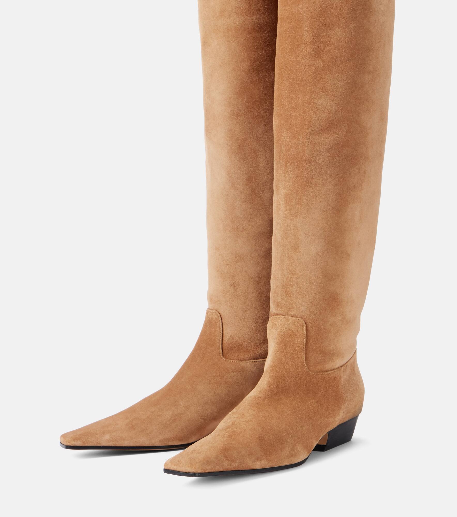 Marfa suede knee-high boots - 4