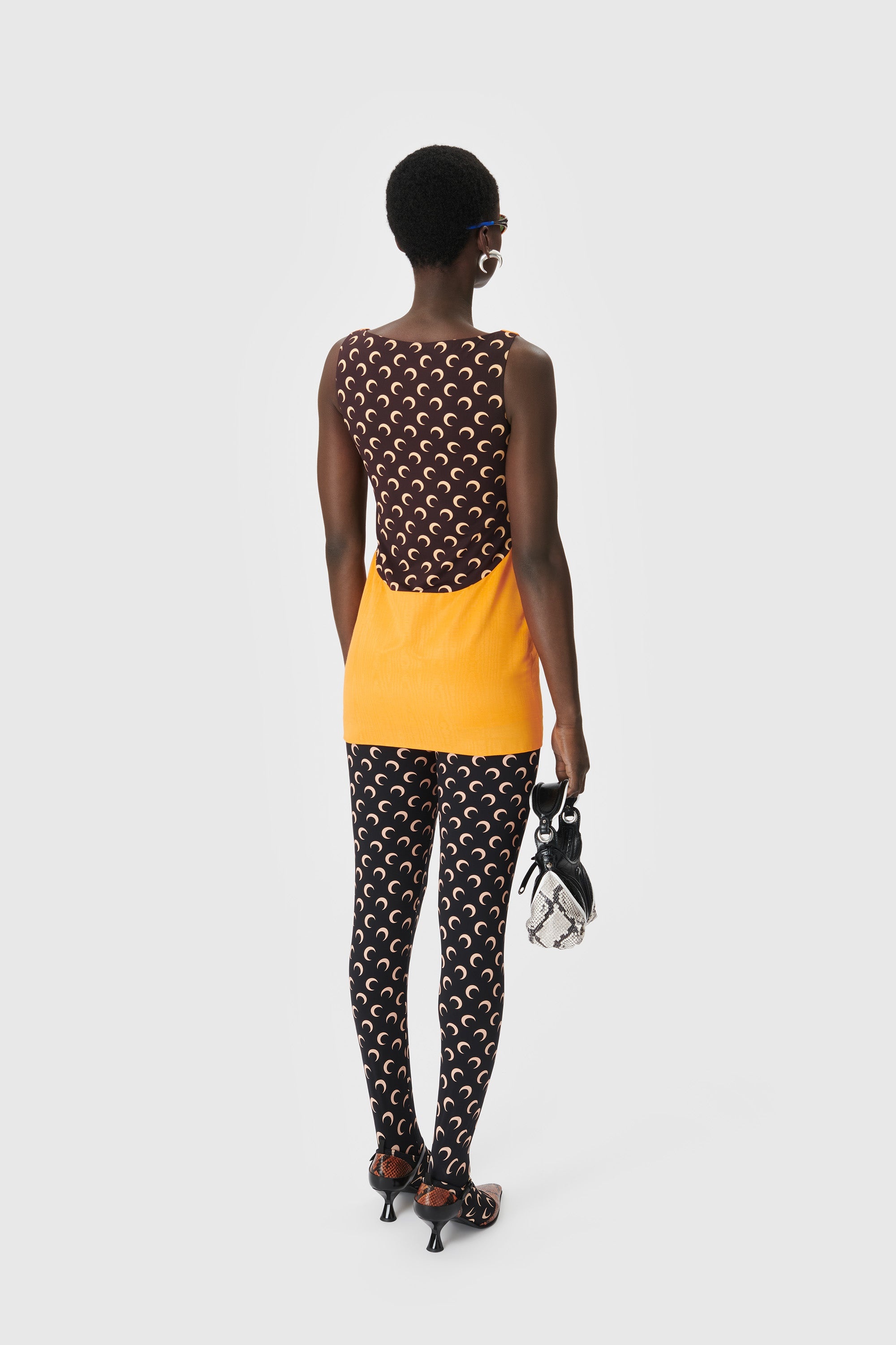 Marine Serre Fuseaux Crescent moon-print Stirrup Leggings - Farfetch