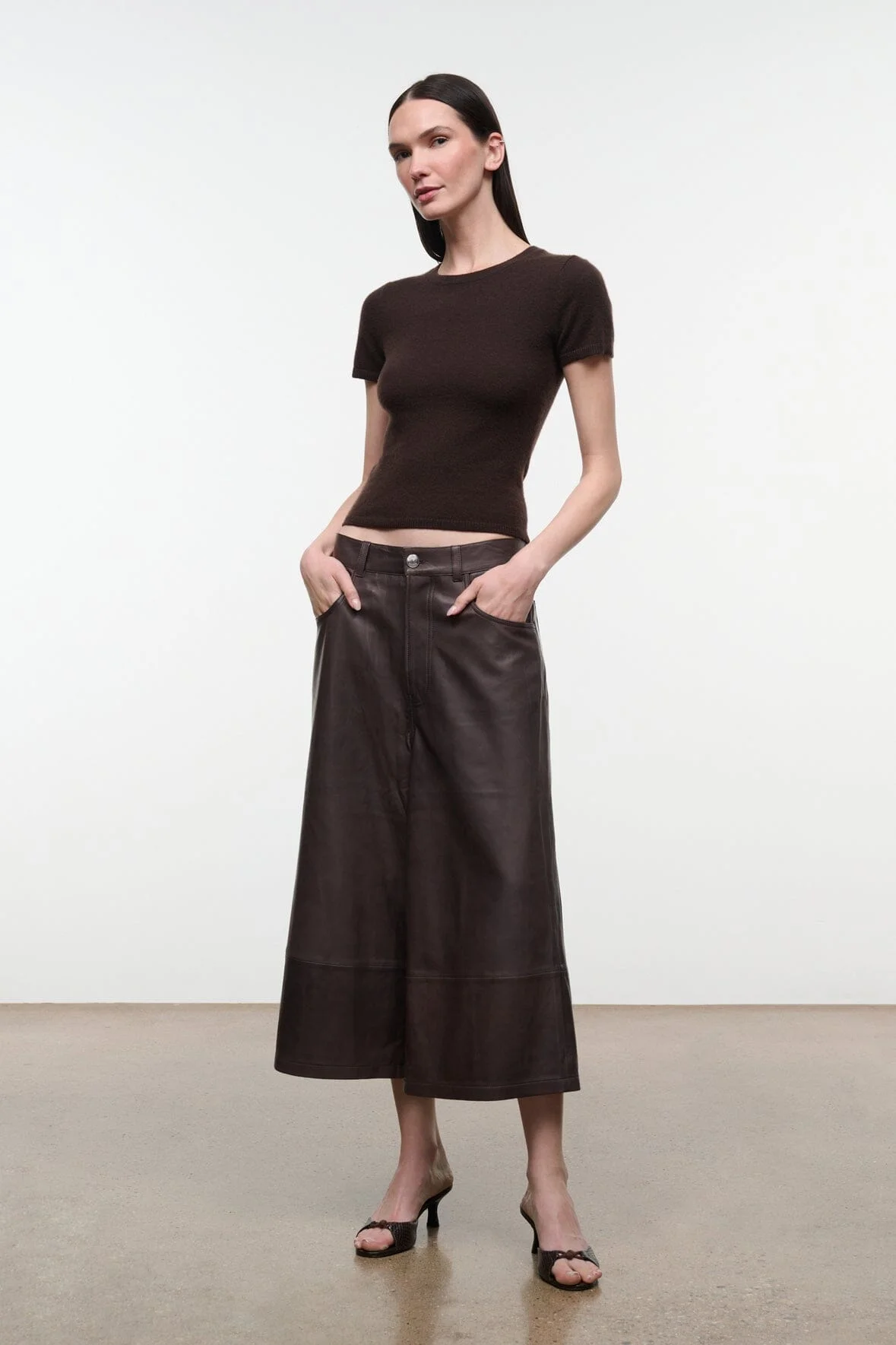 STAUD HUNTER LEATHER CULOTTE EARTH - 1