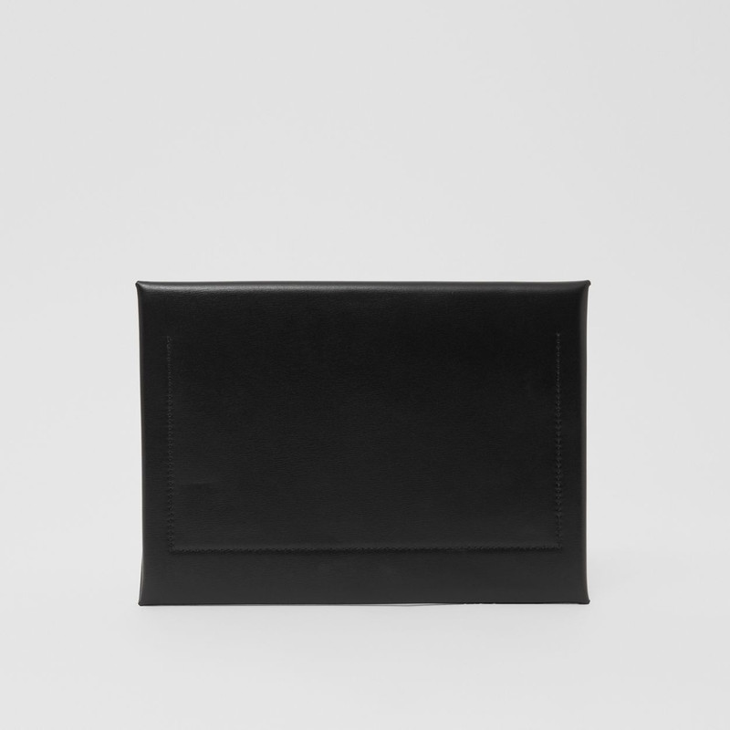 Large Suede and Leather Envelope Pouch 9