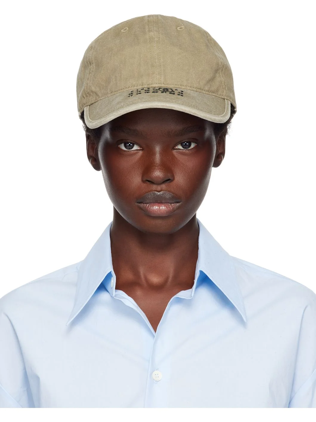 Khaki Embroidered Logo Cap - 1