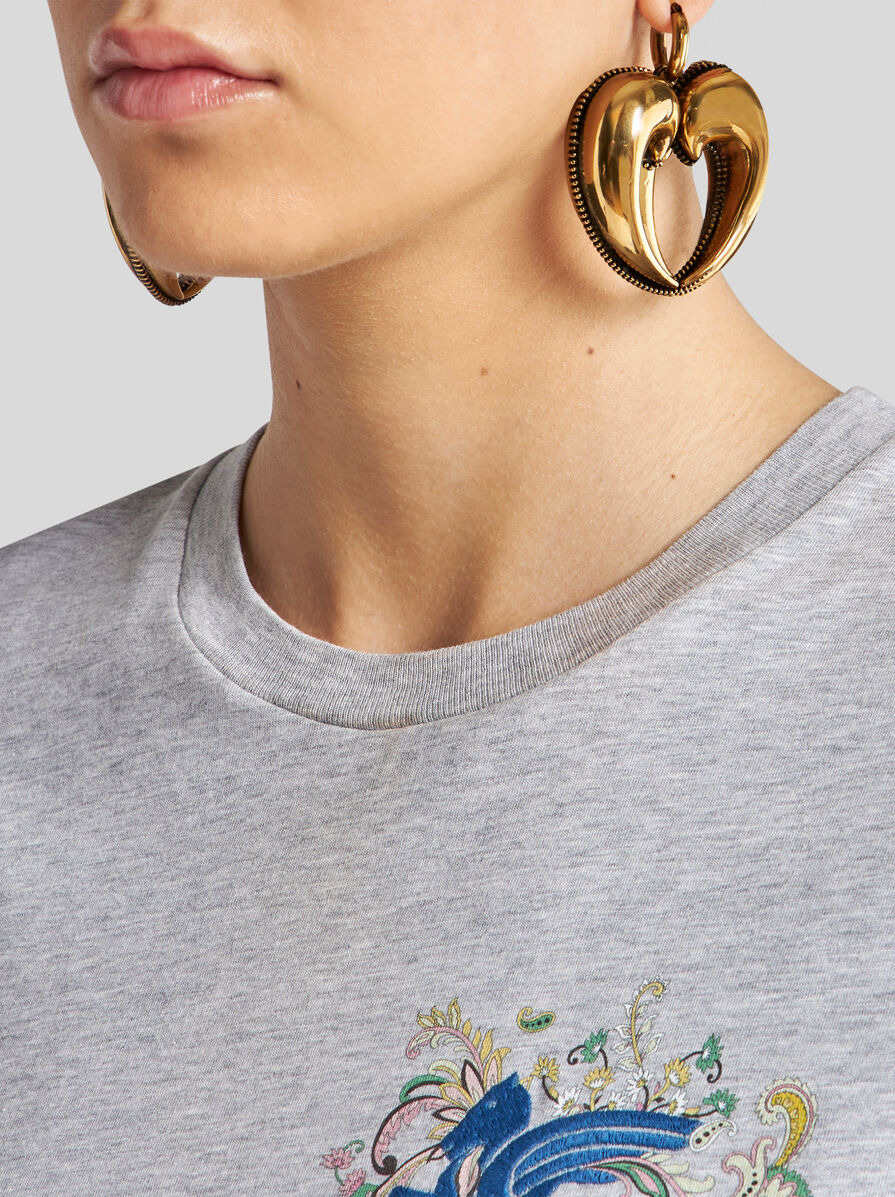 DROP EARRINGS WITH PAISLEY HEART - 2