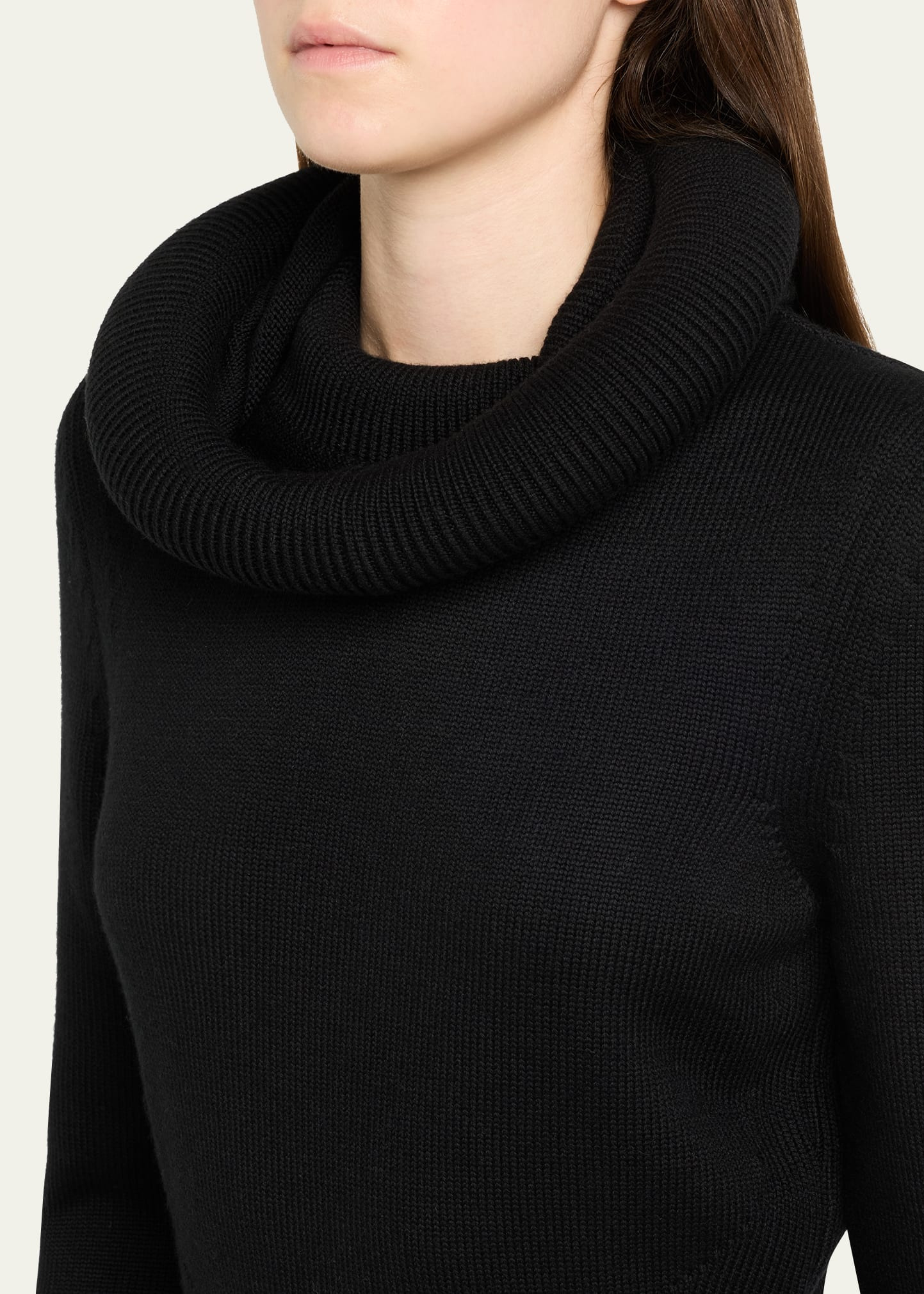 Sculptural Hooded Rib-Knit Sweater - 5