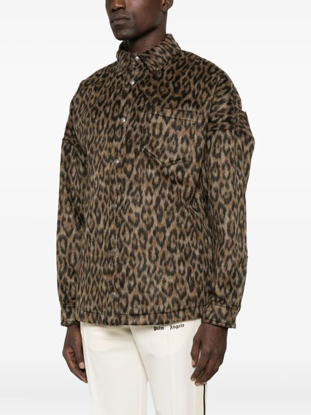 `Classic Logo` Animalier Overshirt - 5