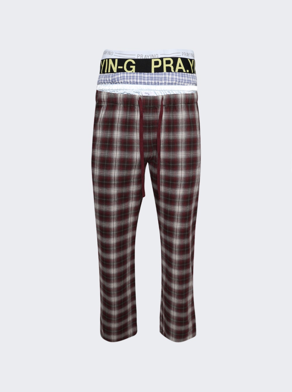 完売アイテム:Praying underwear sweats plaid Praying Underwear Plaid Sweats Grey | thewebster | REVERSIBLE