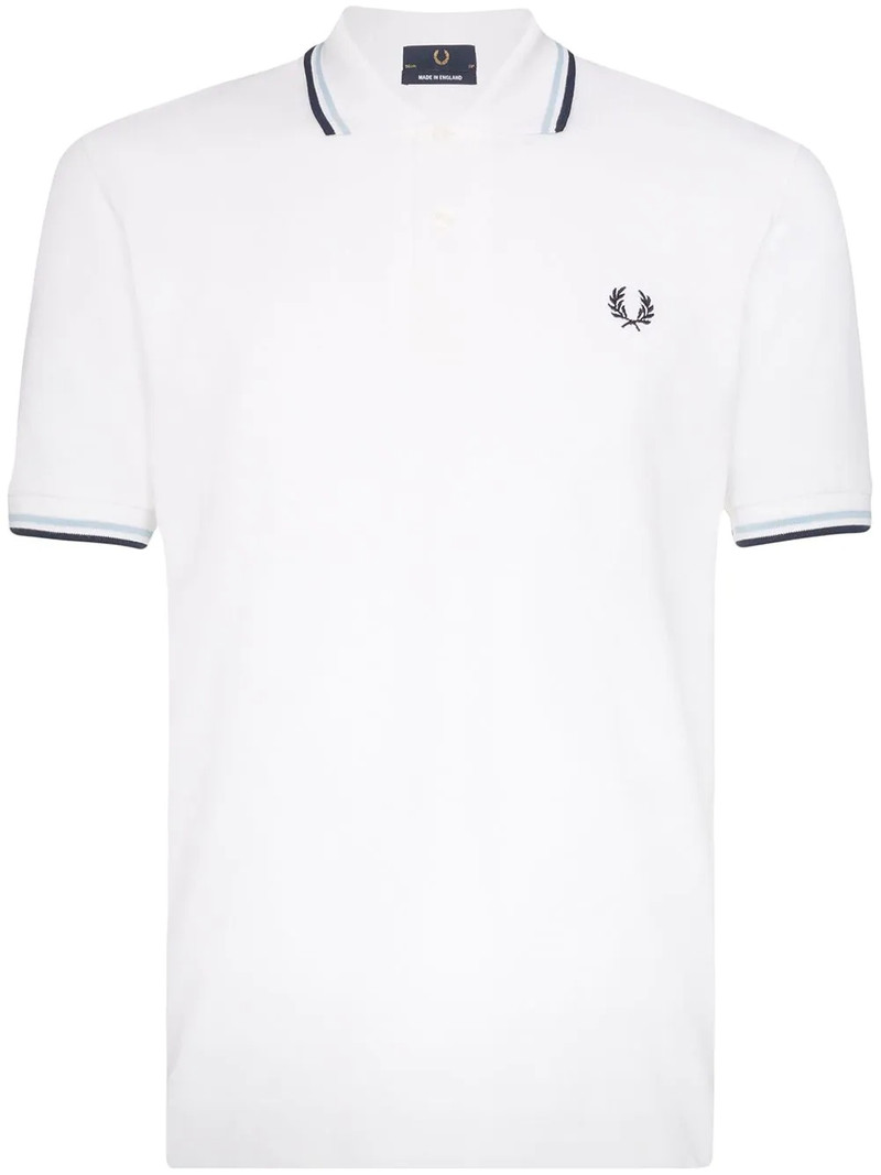 striped trim polo shirt 1