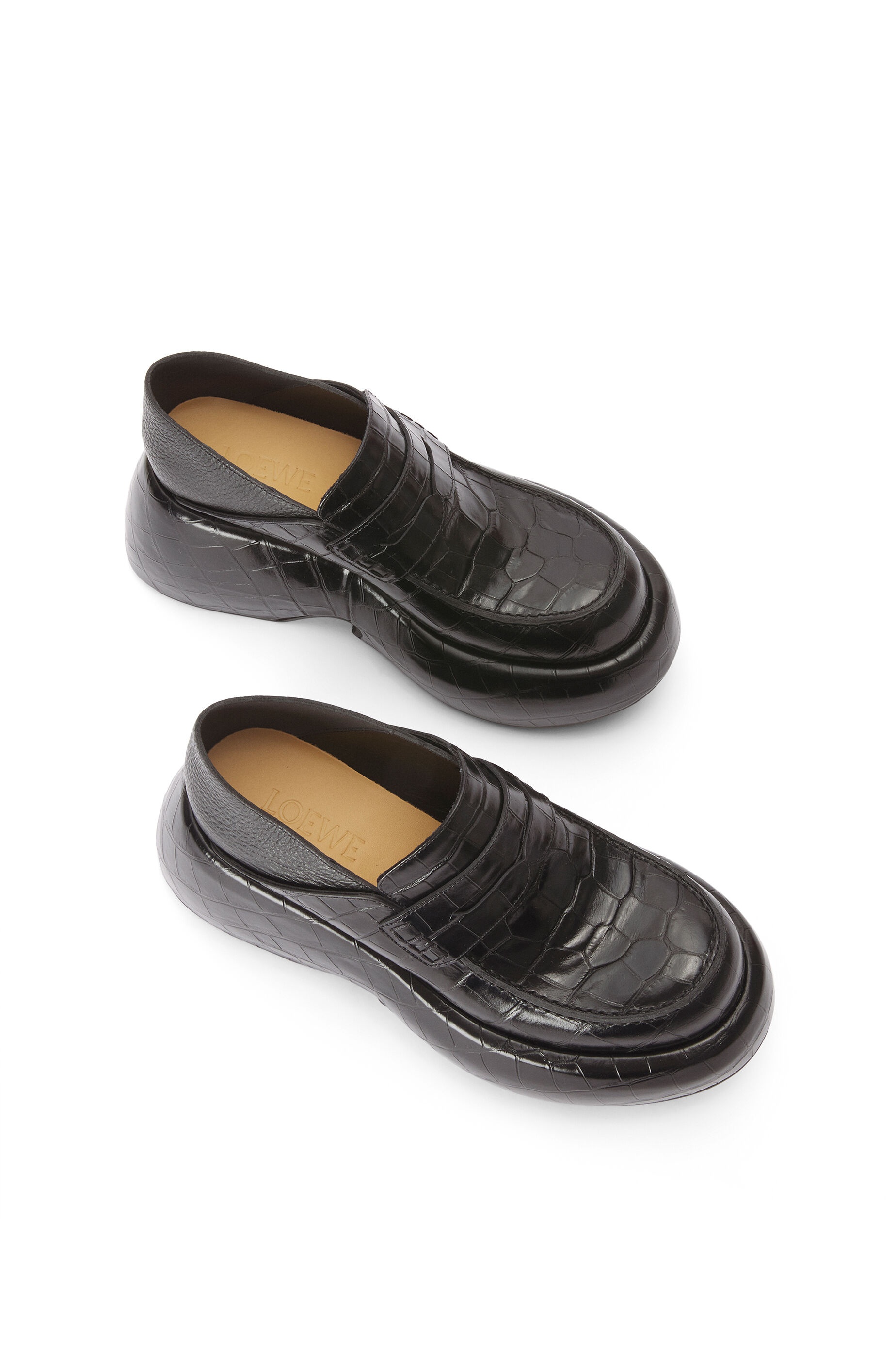 Wedge slip on loafer in calfskin - 3