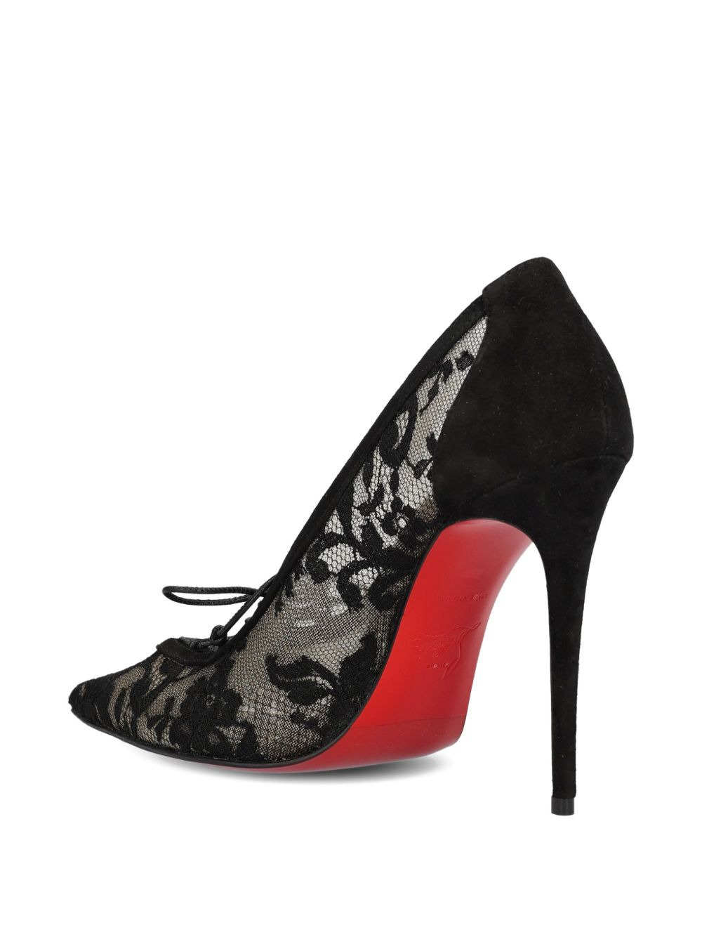 100mm leather heeled pumps - 4