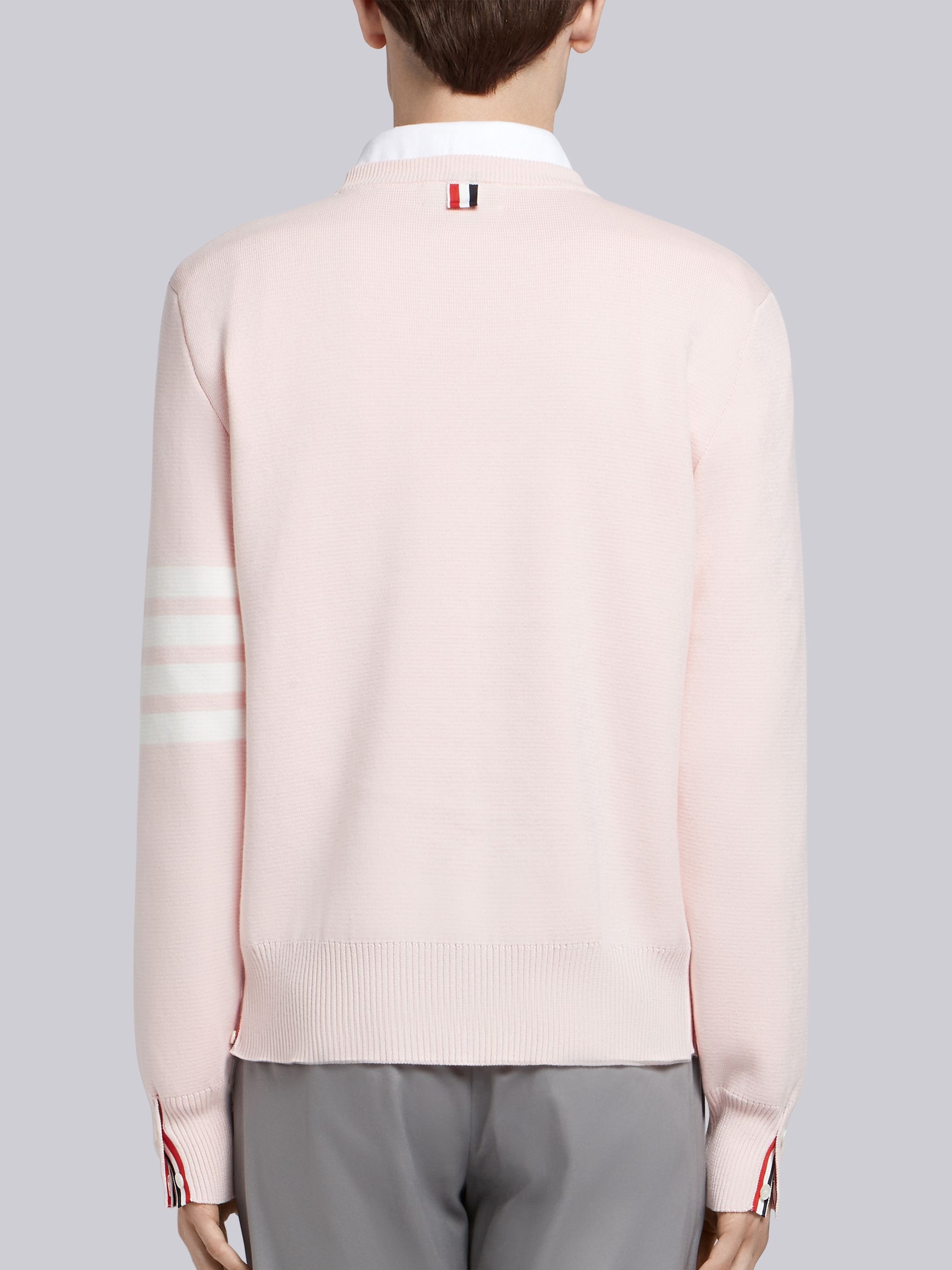 Light Pink Milano Stitch 4-Bar Pullover - 3