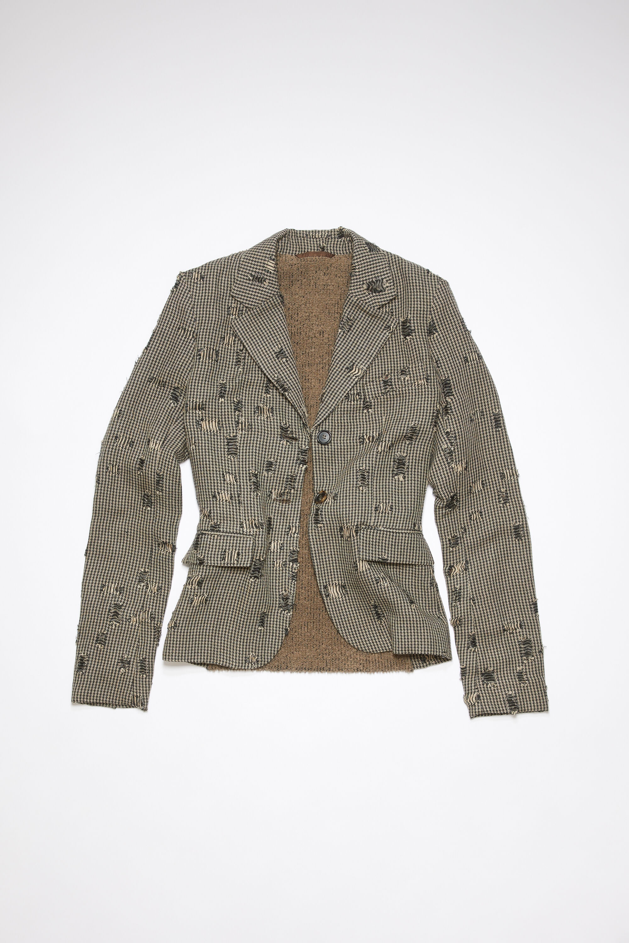 Fitted suit jacket - Grey/beige - 7