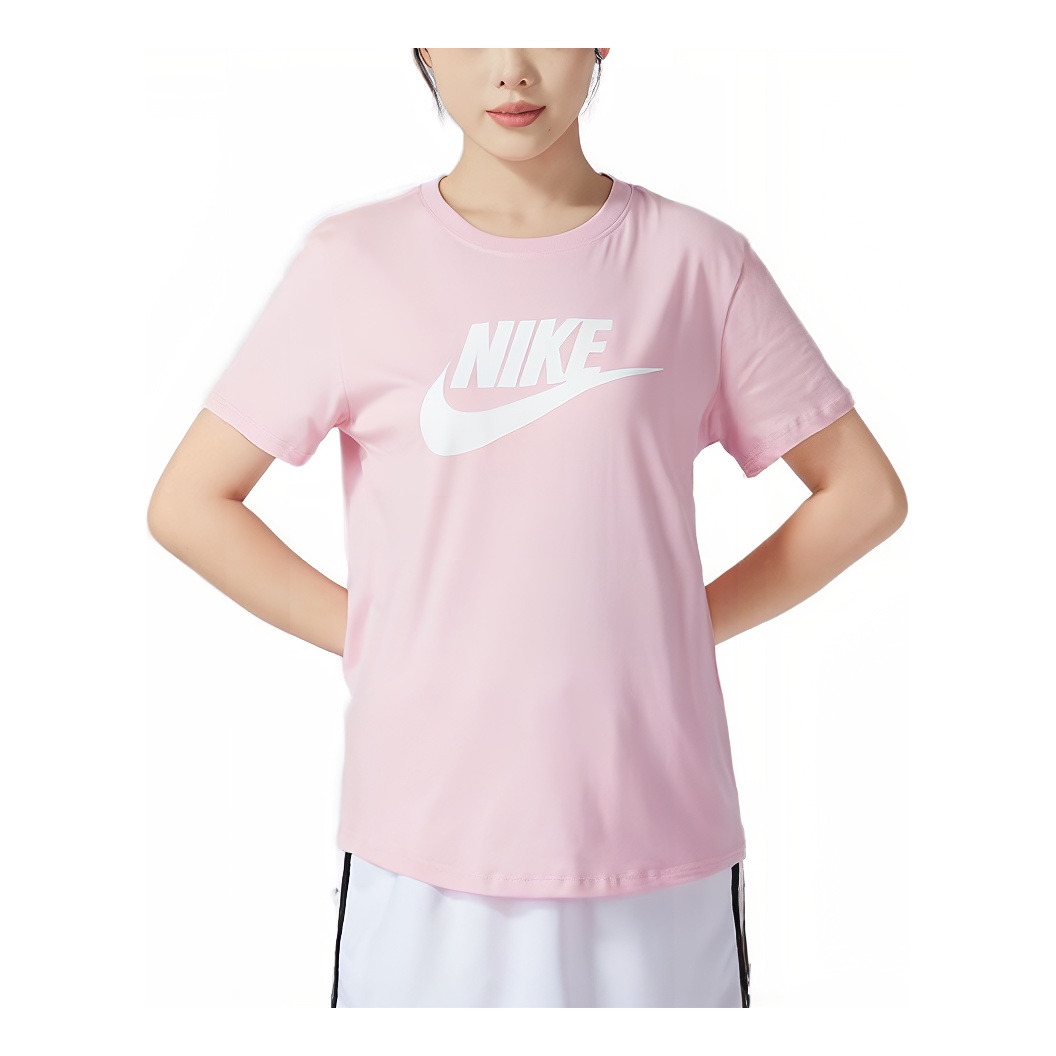 (WMNS) Nike Sportswear Essentials Logo T-Shirts 'Pink' DX7907-691 - 1