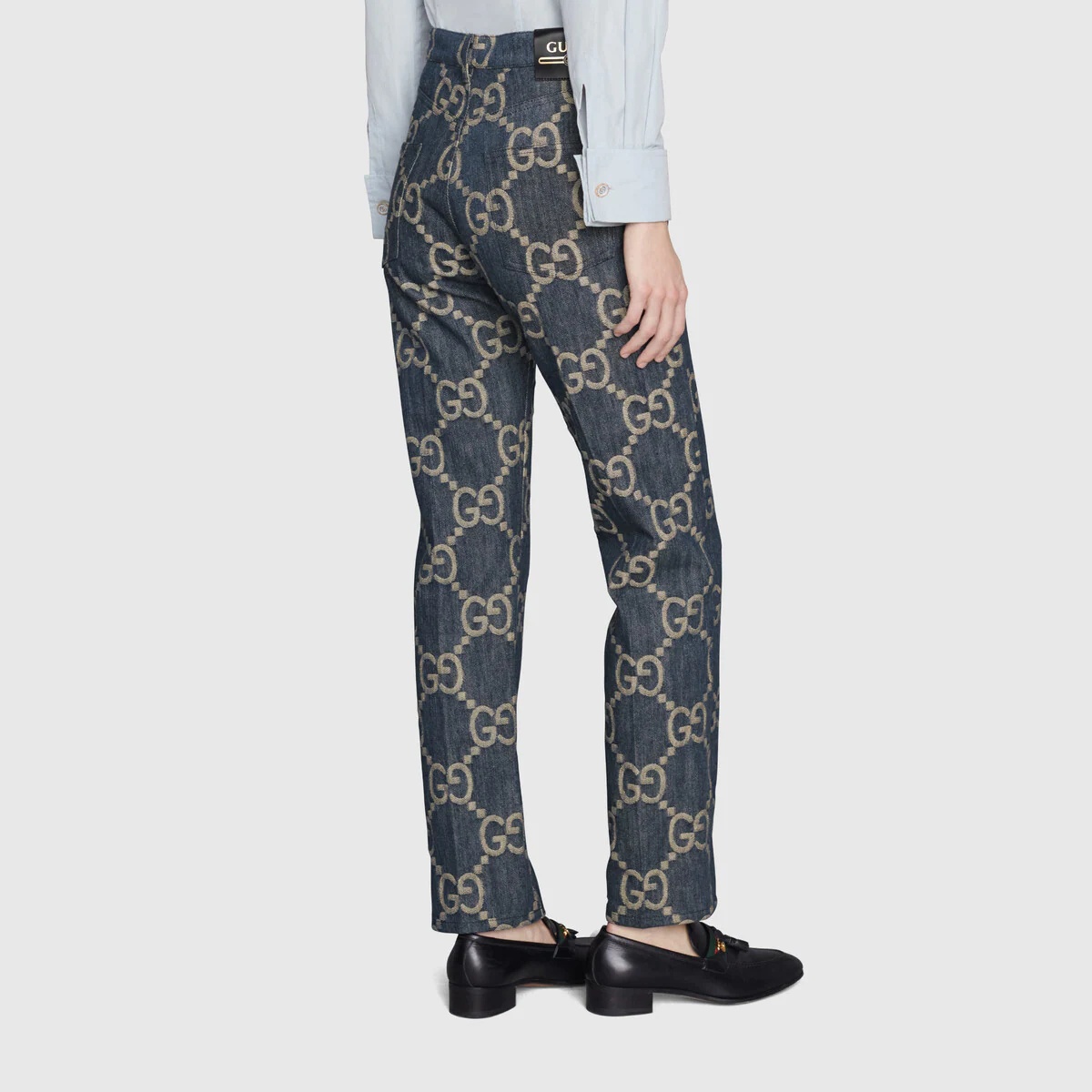 GUCCI Jumbo GG デニムロンパース Gucci グッチ Jumbo GG デニムロンパース - FARFETCH