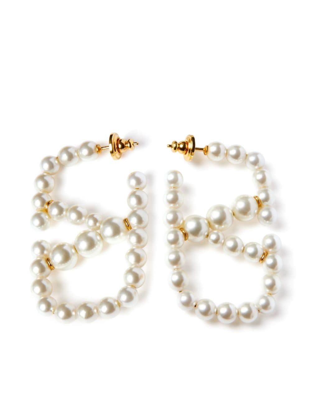 VLogo Signature pearl earrings - 1