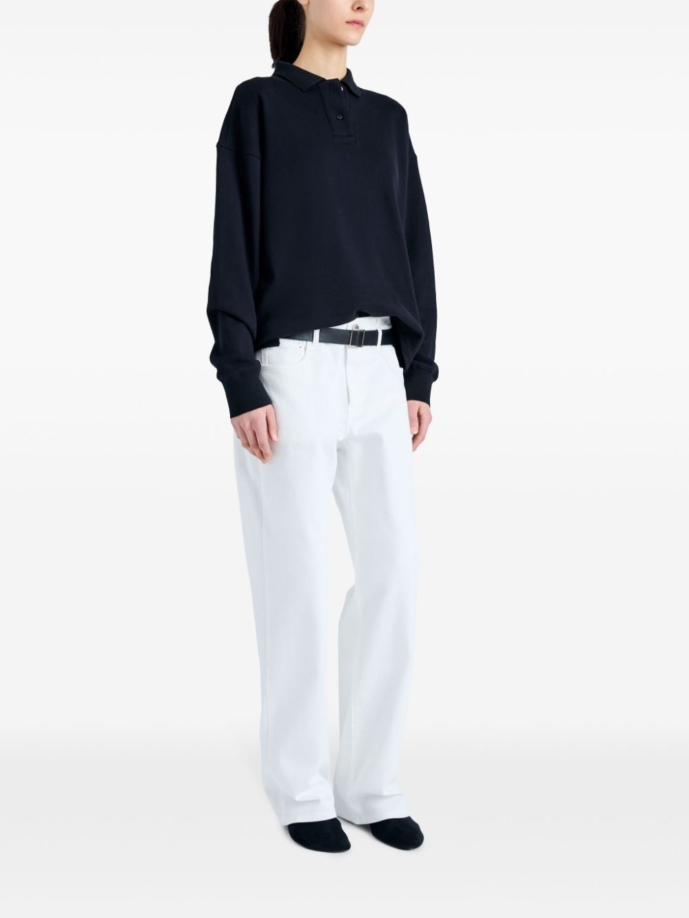 logo-print cotton polo shirt - 3