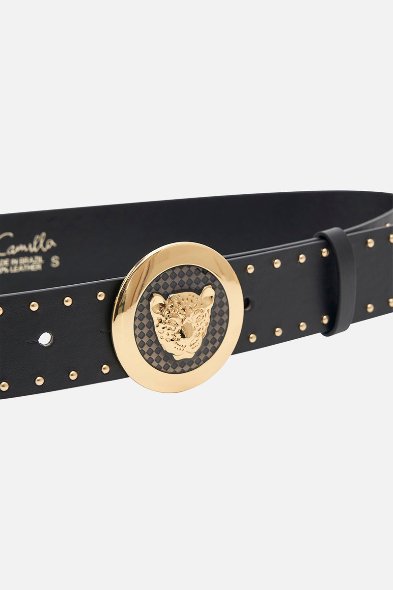CAMILLA LEOPARD BUTTON BELT outlook