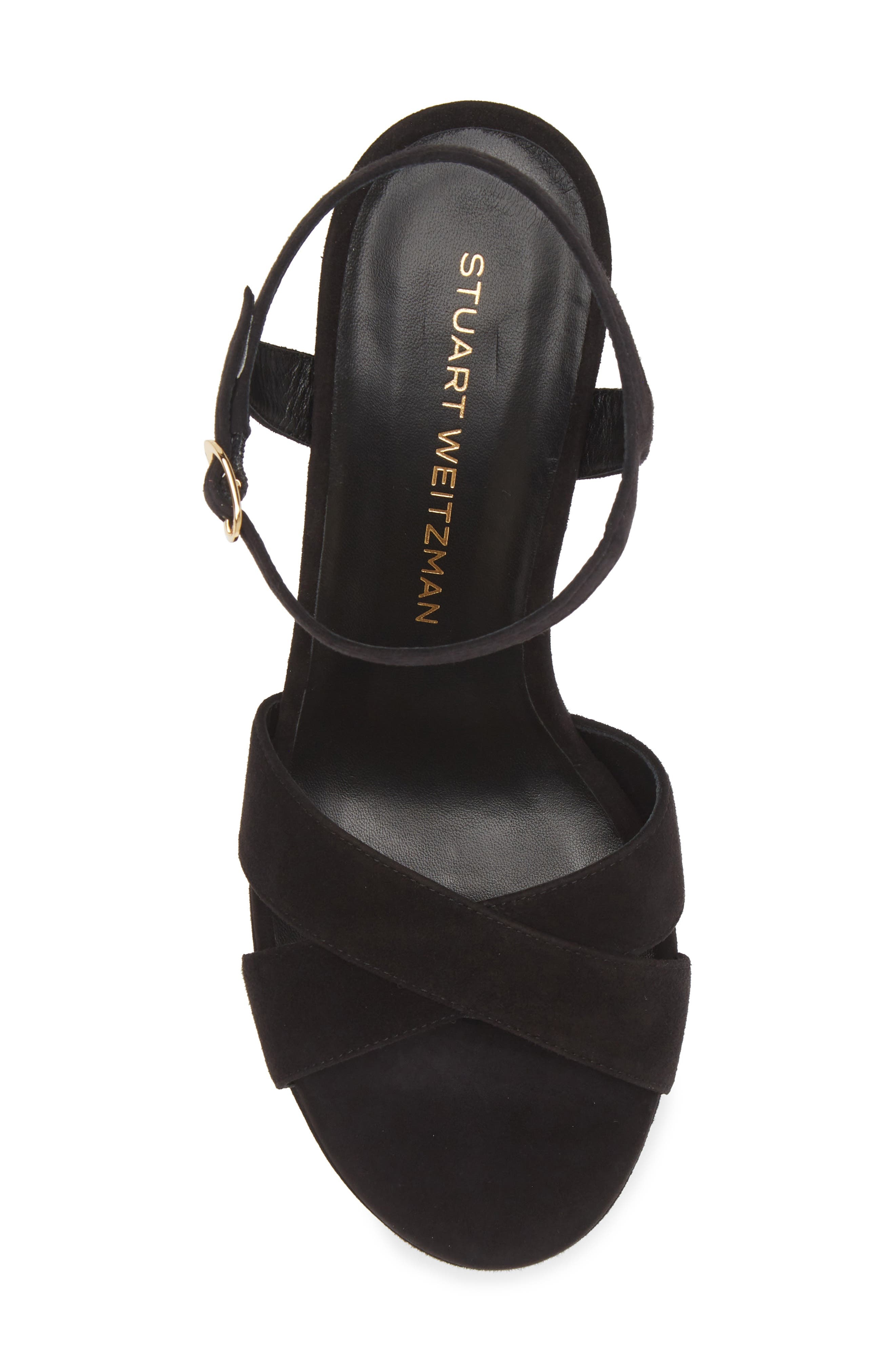 Stuart Weitzman Dayna Platform Sandal in Black Suede at Nordstrom - 5