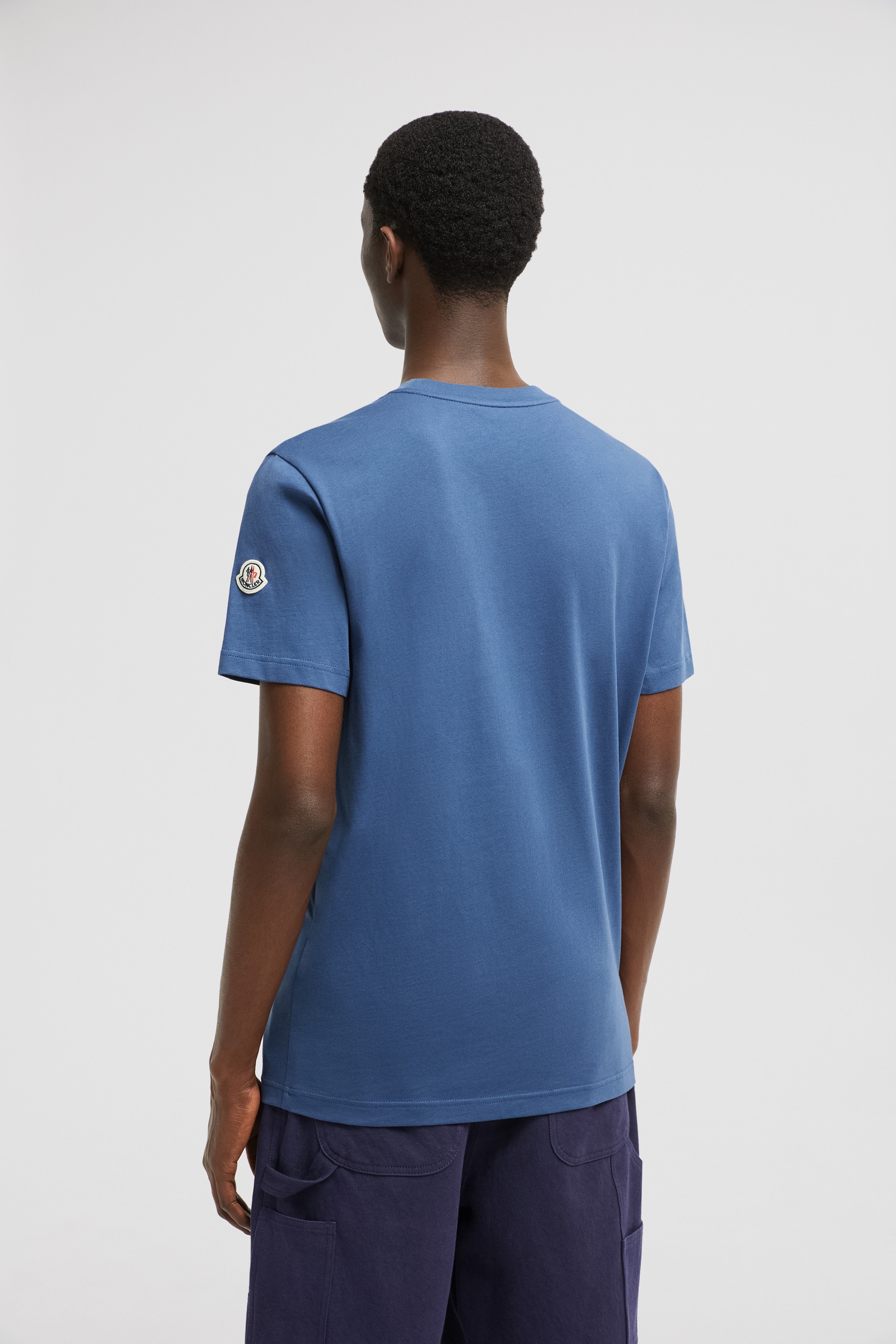 Cotton & Denim T-Shirt with Pocket - 5