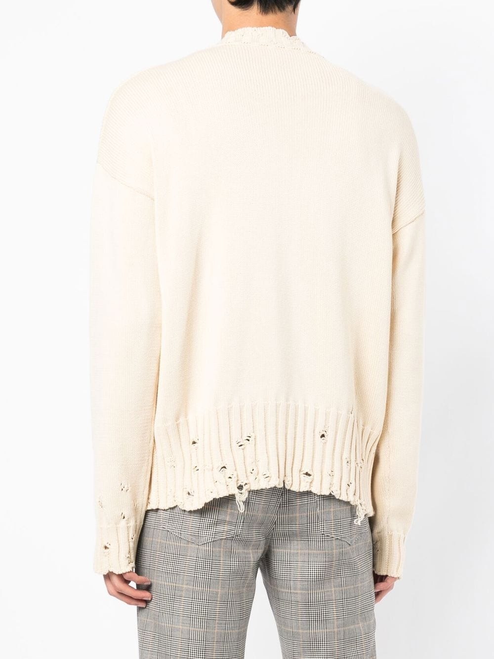 distressed cotton jumper - 4