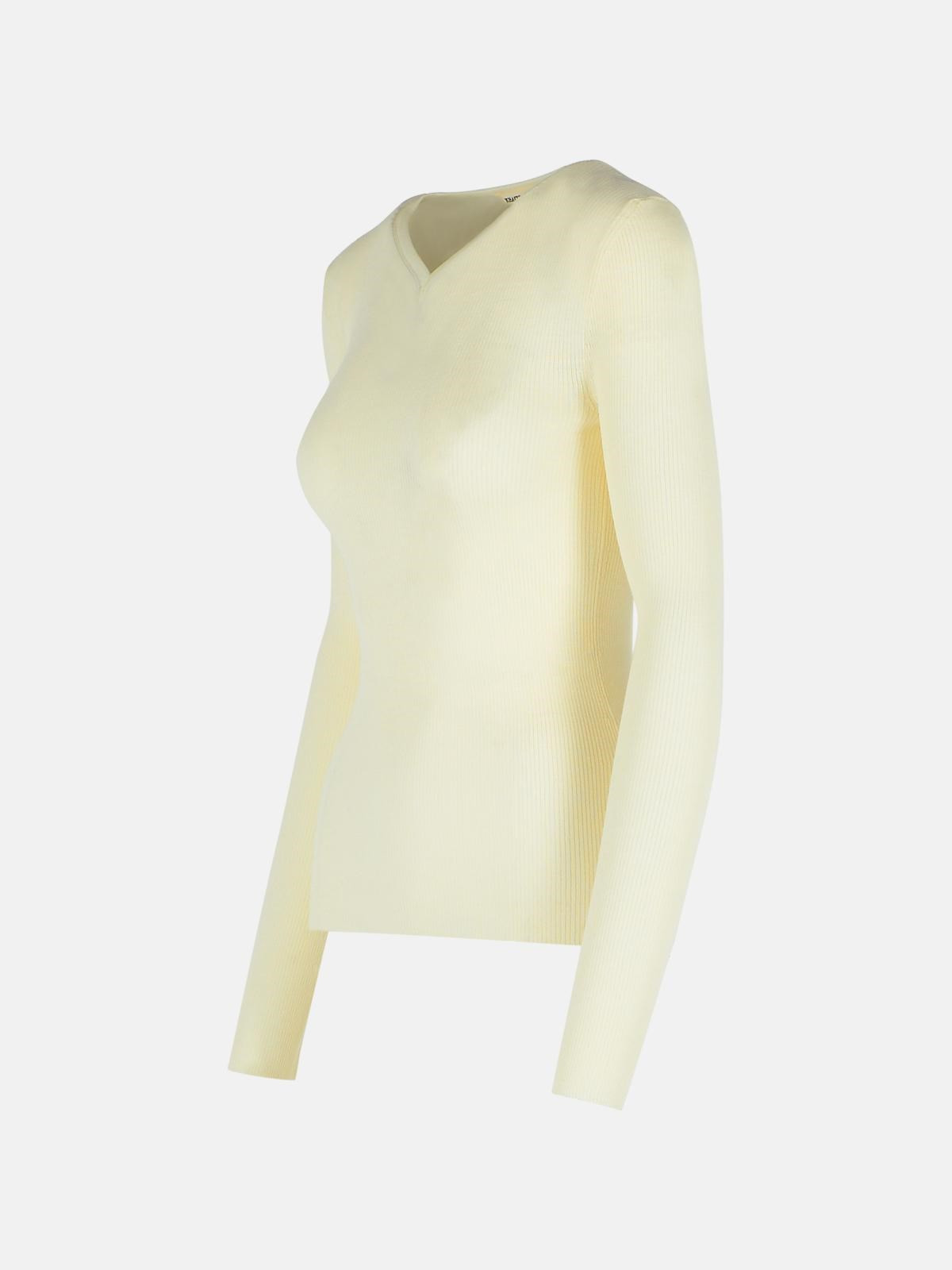 'TANIA' IVORY WOOL SWEATER - 2