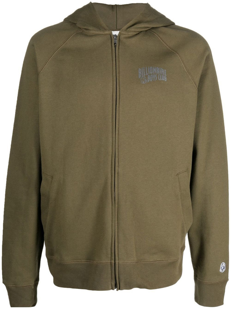 logo-print zip-up hoodie 1