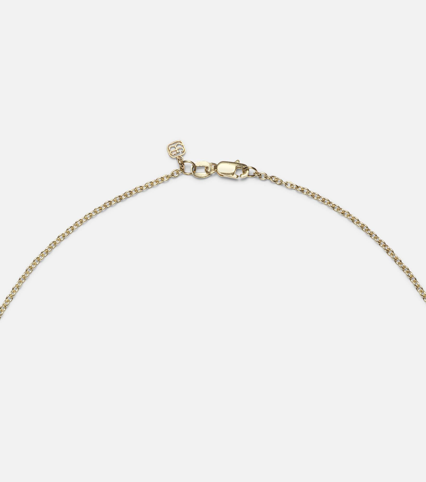 Large Evil Eye 14kt gold chain necklace with diamonds and turquoise - 6