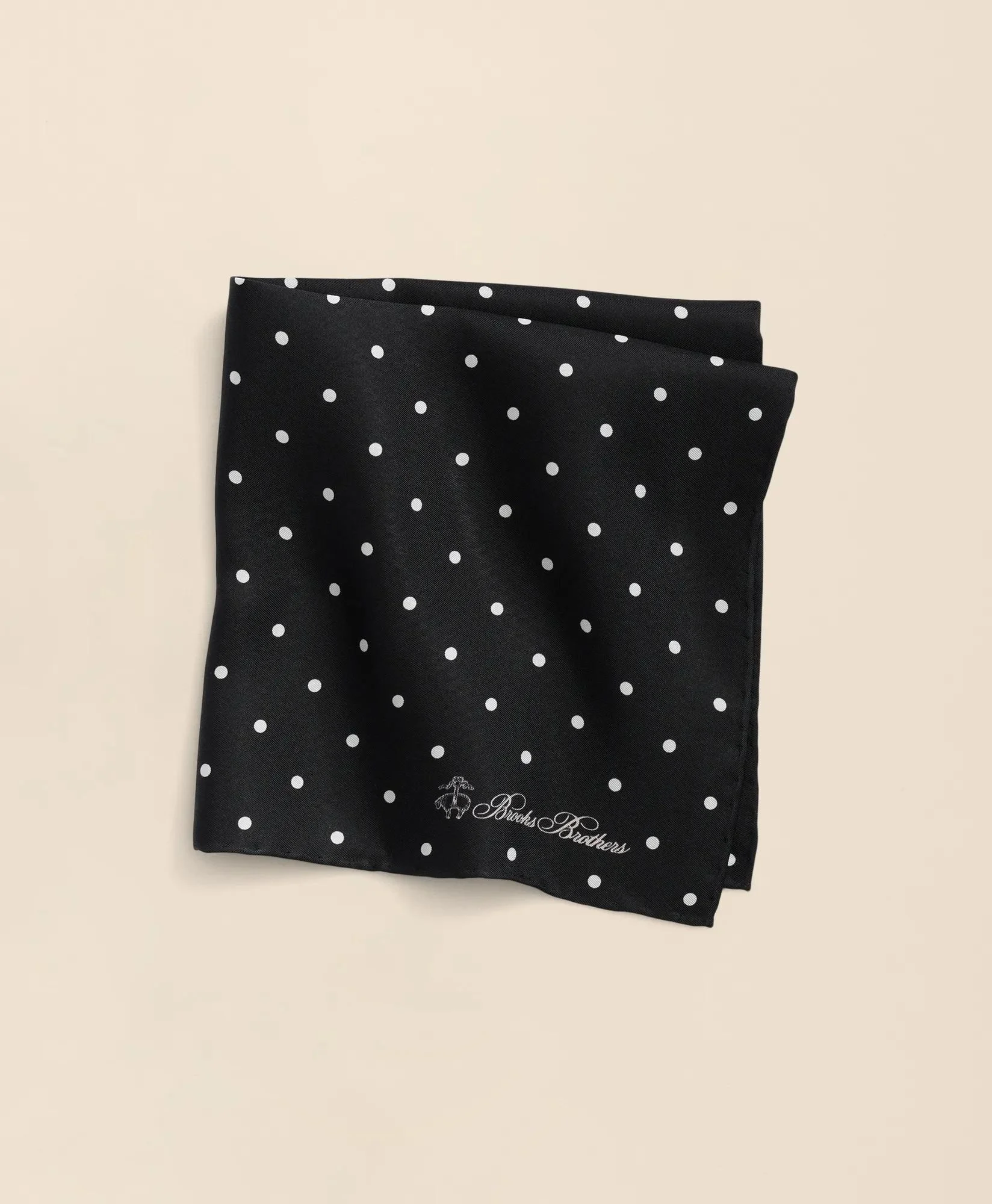Small Dot Silk Pocket Square - 1
