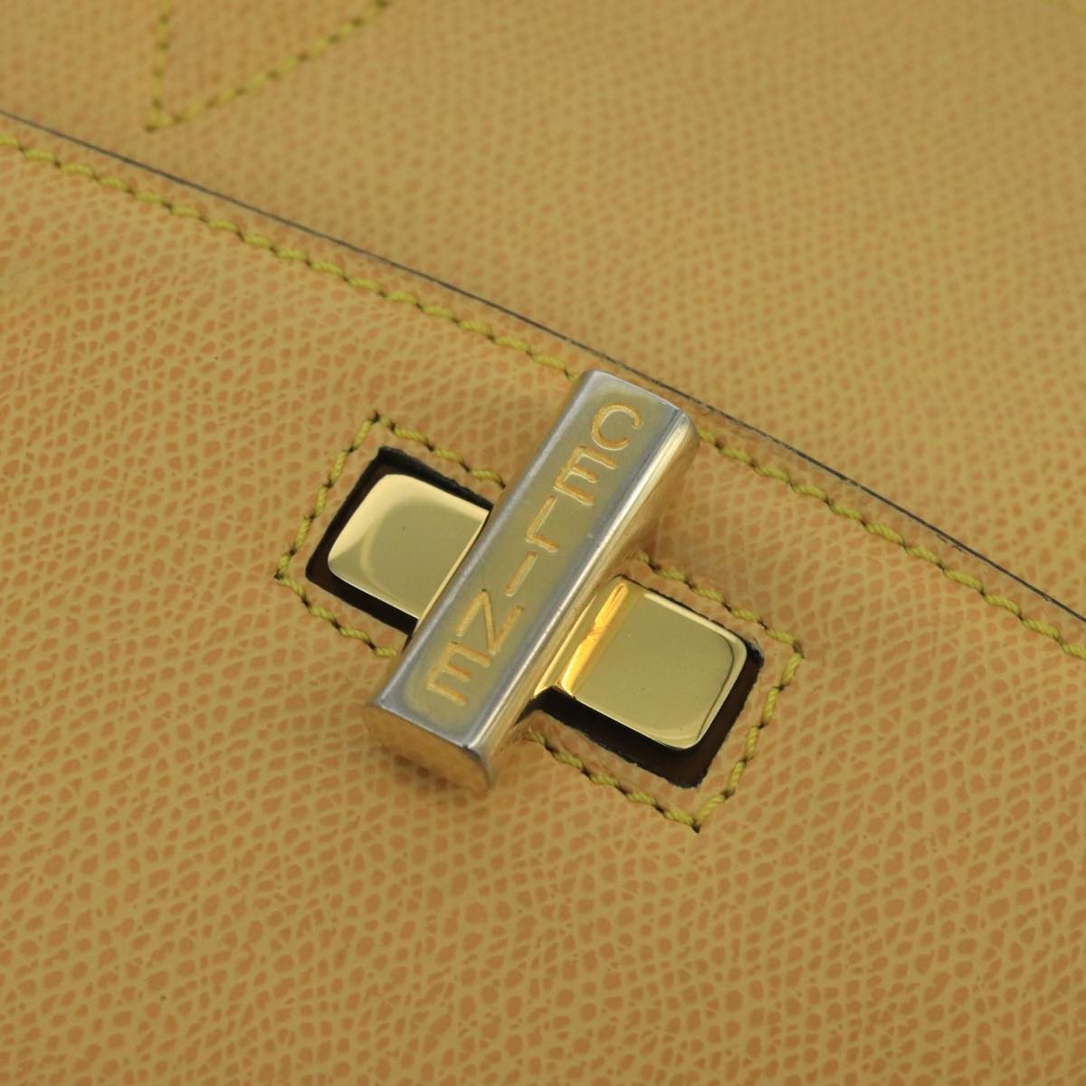 CELINE Hand Bag Leather Yellow Gold - 14