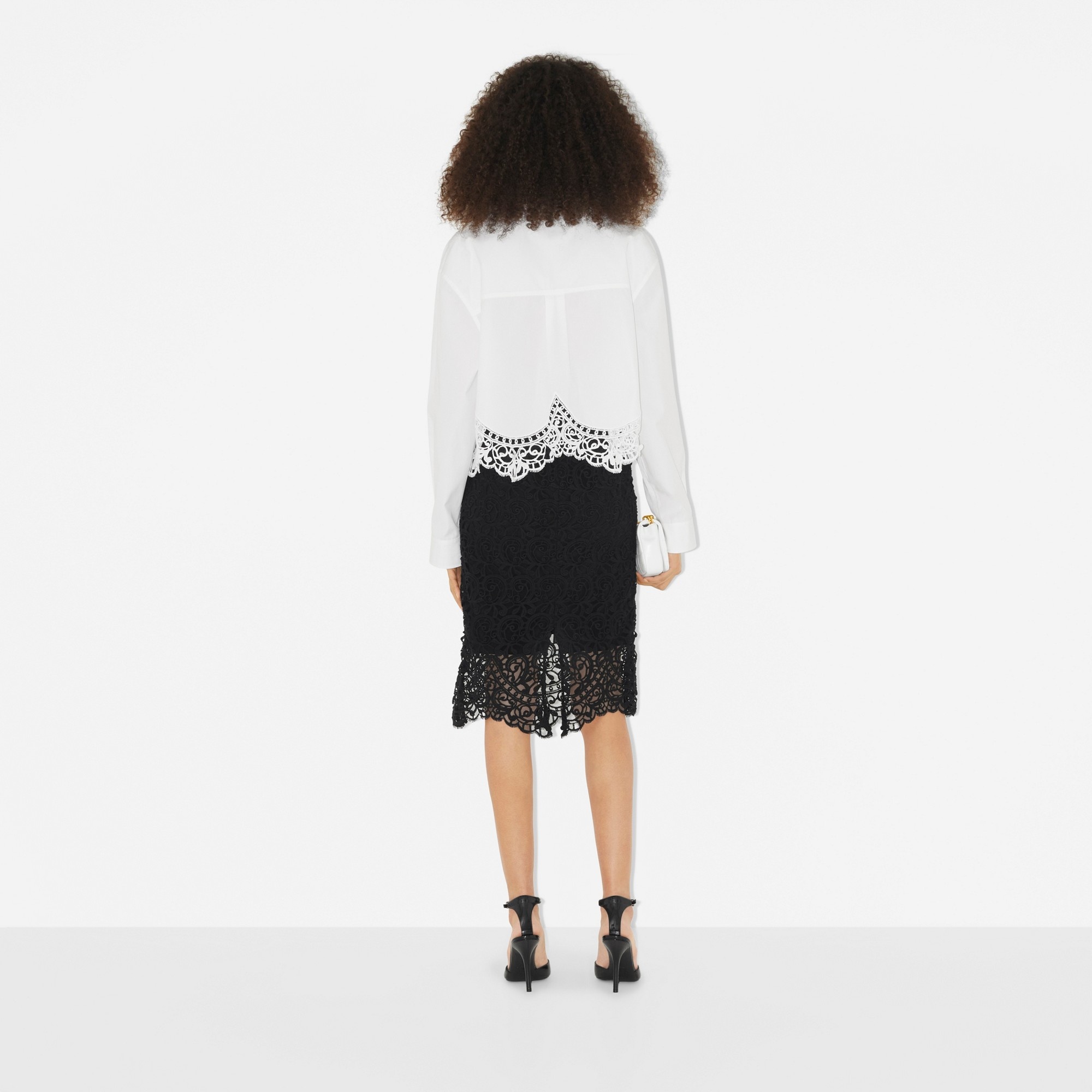 Macramé Lace Pencil Skirt - 4