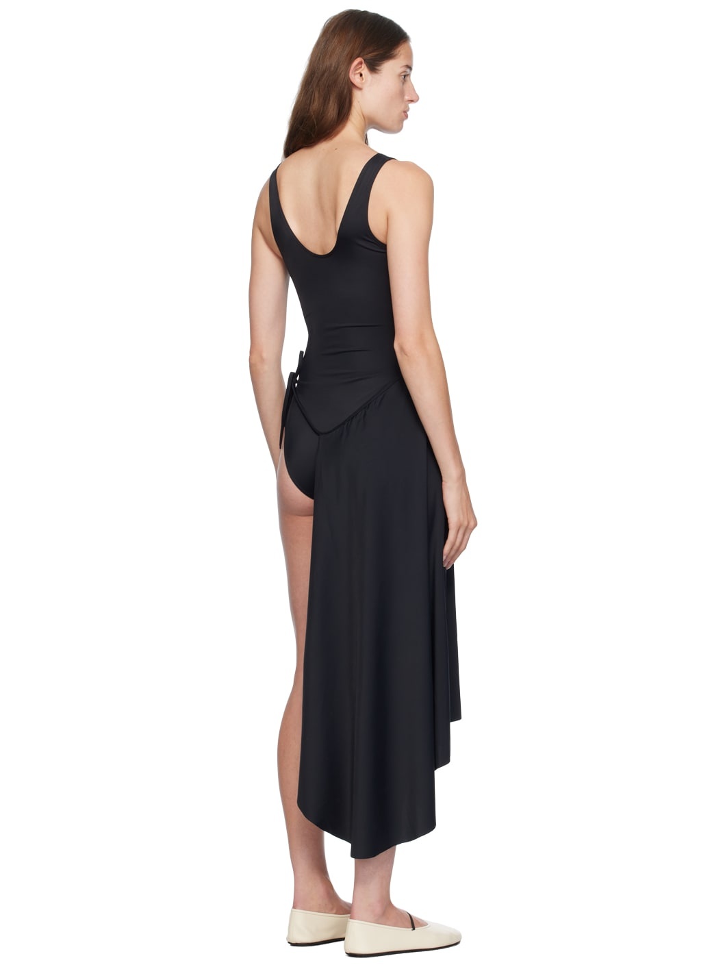 Black 'Bathingsuit' Pareo Midi Dress - 3