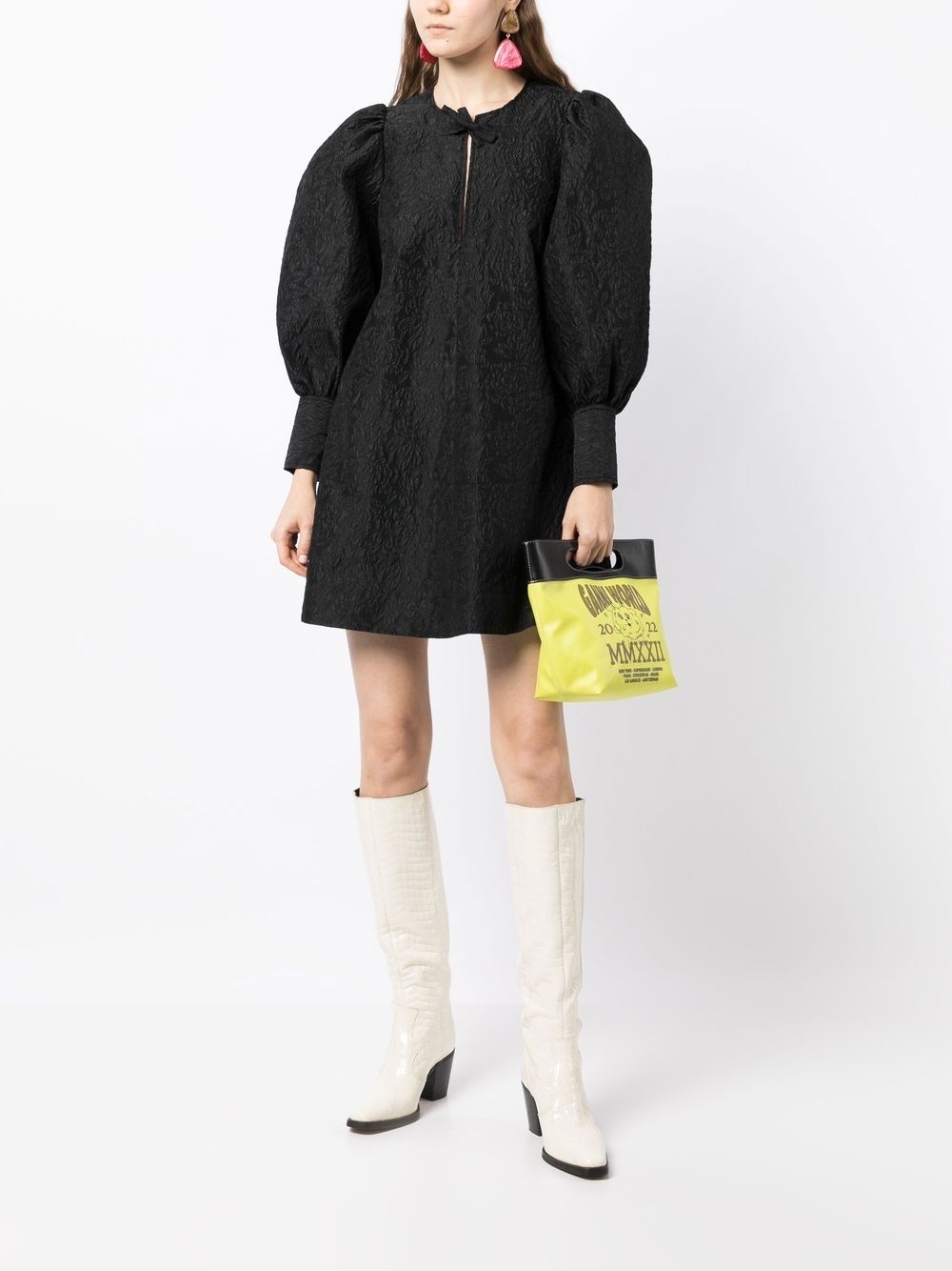 jacquard organza mini-dress - 2
