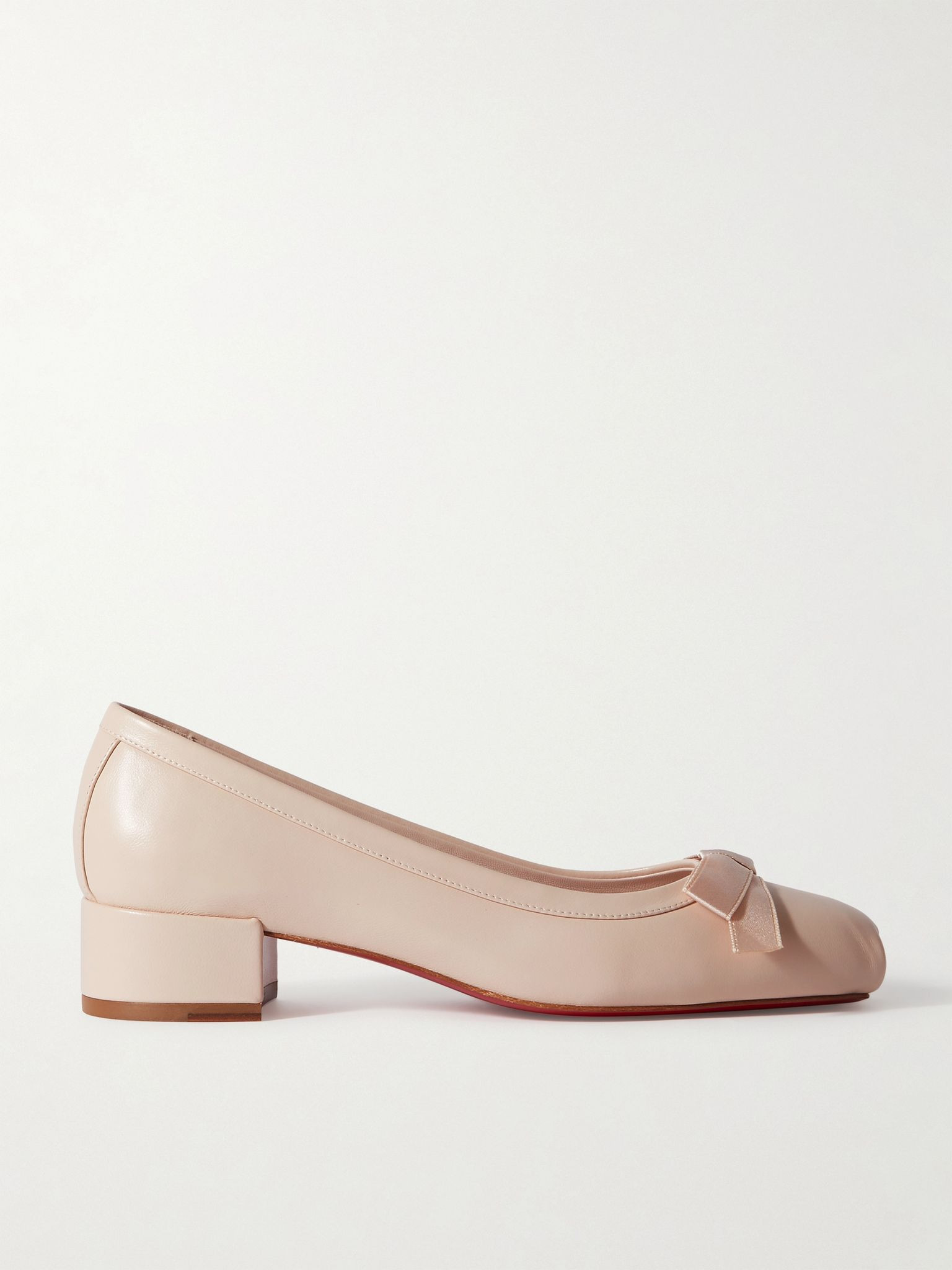 Mamaflirt 30 bow-embellished leather ballet pumps Neutral - 1