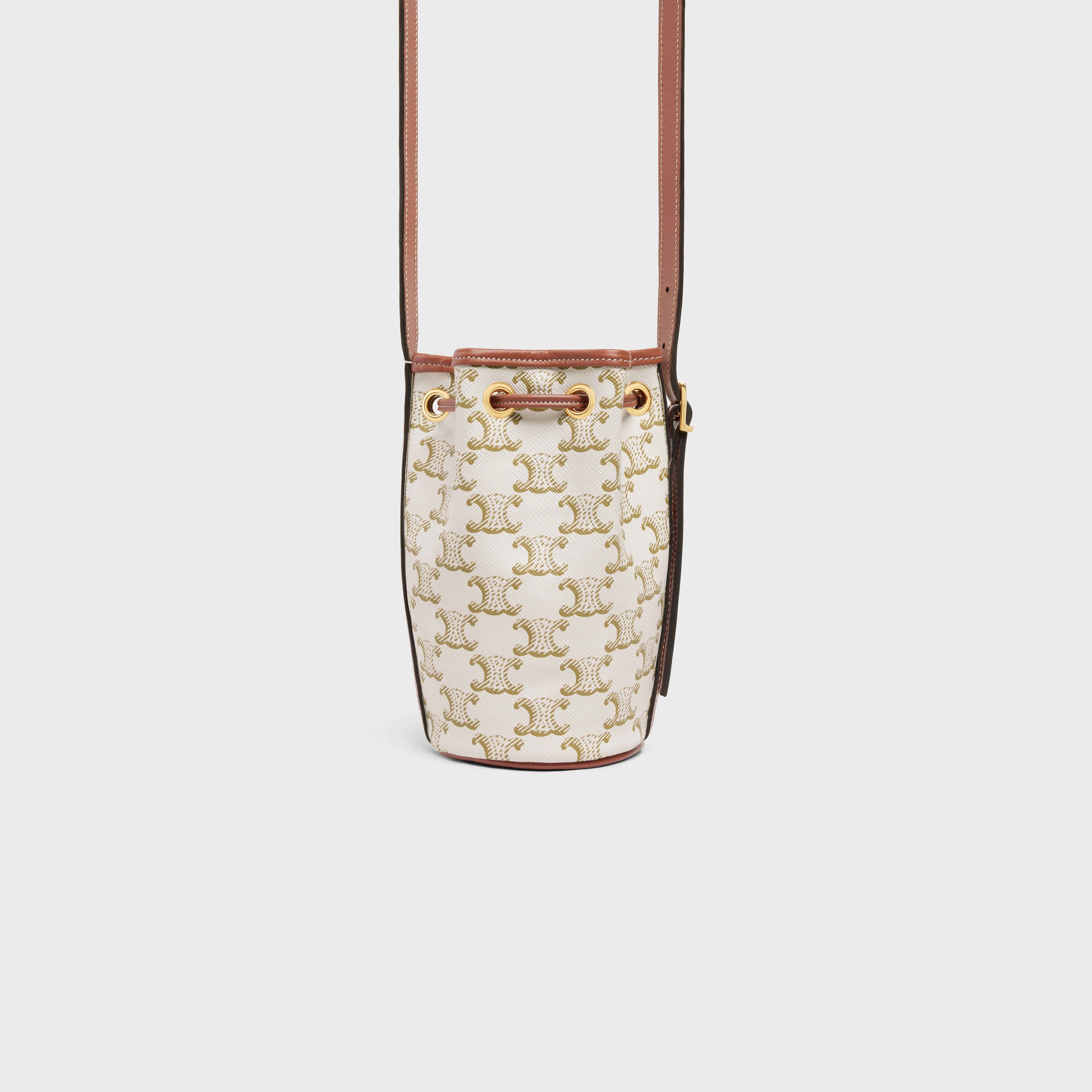 Micro Drawstring in Triomphe Canvas and Calfskin - 3