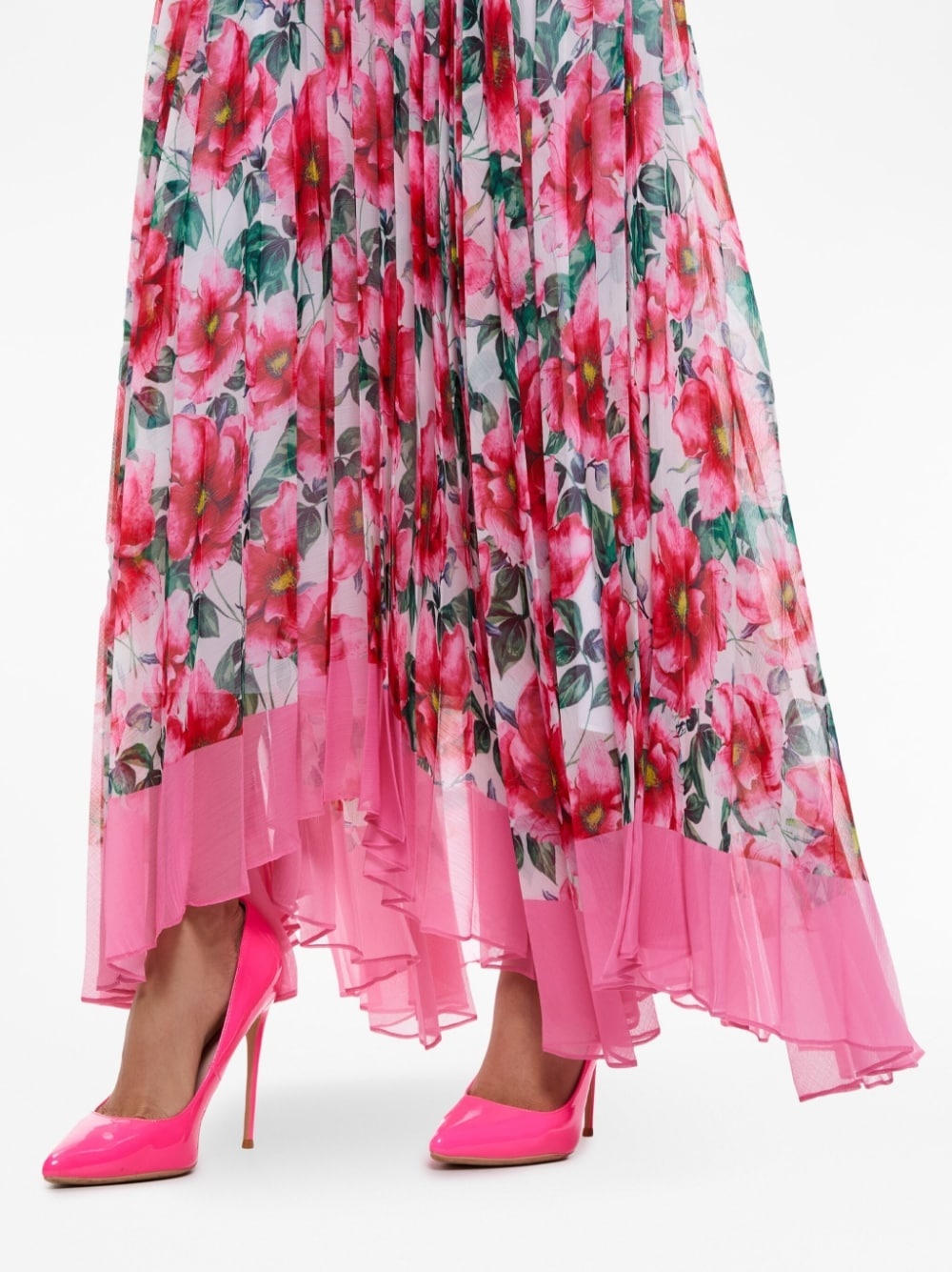 floral-print pleated maxi skirt - 5