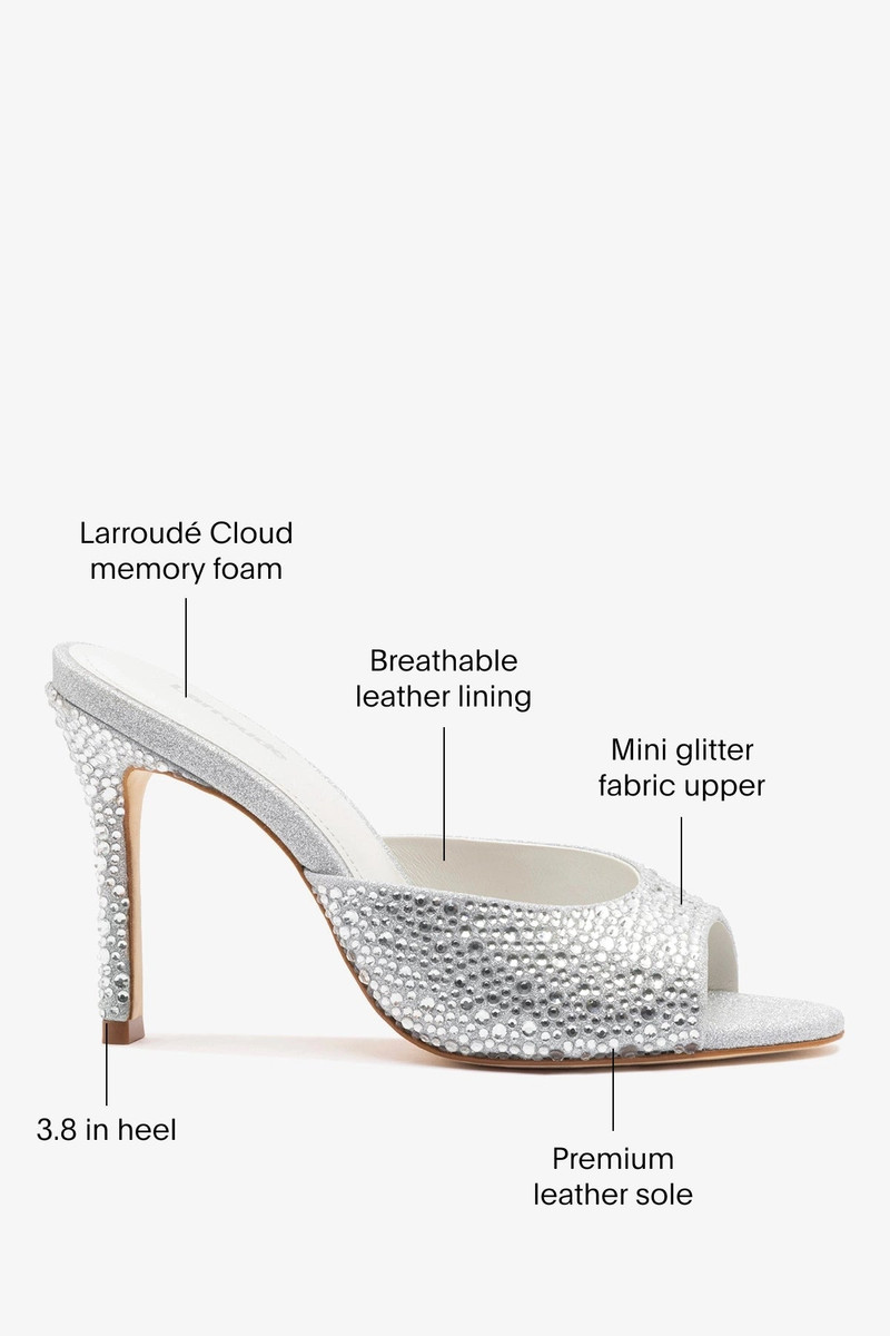 Jasmine Hi Mule Crystal Silver 6