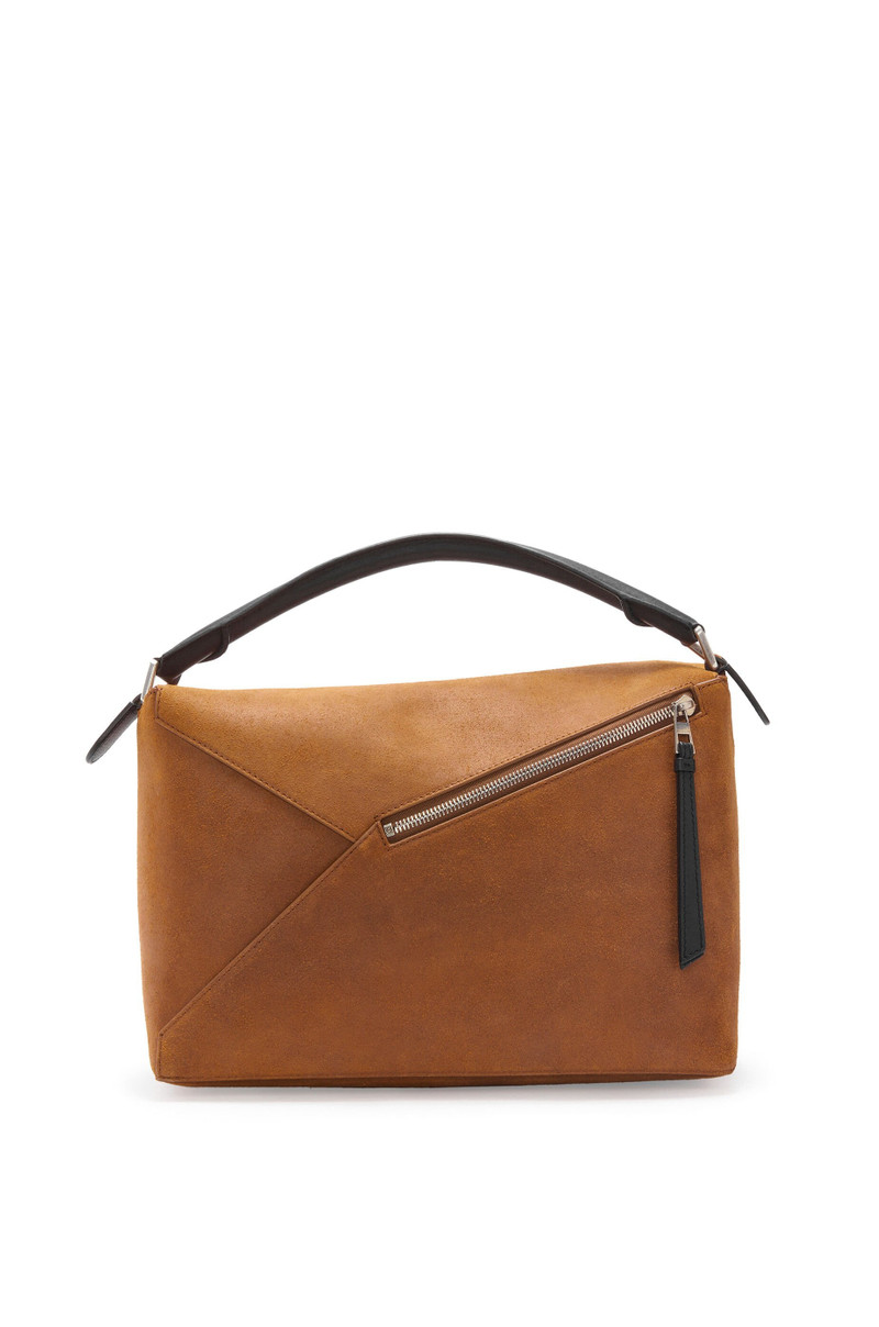 Large Puzzle bag in pressed suede 4