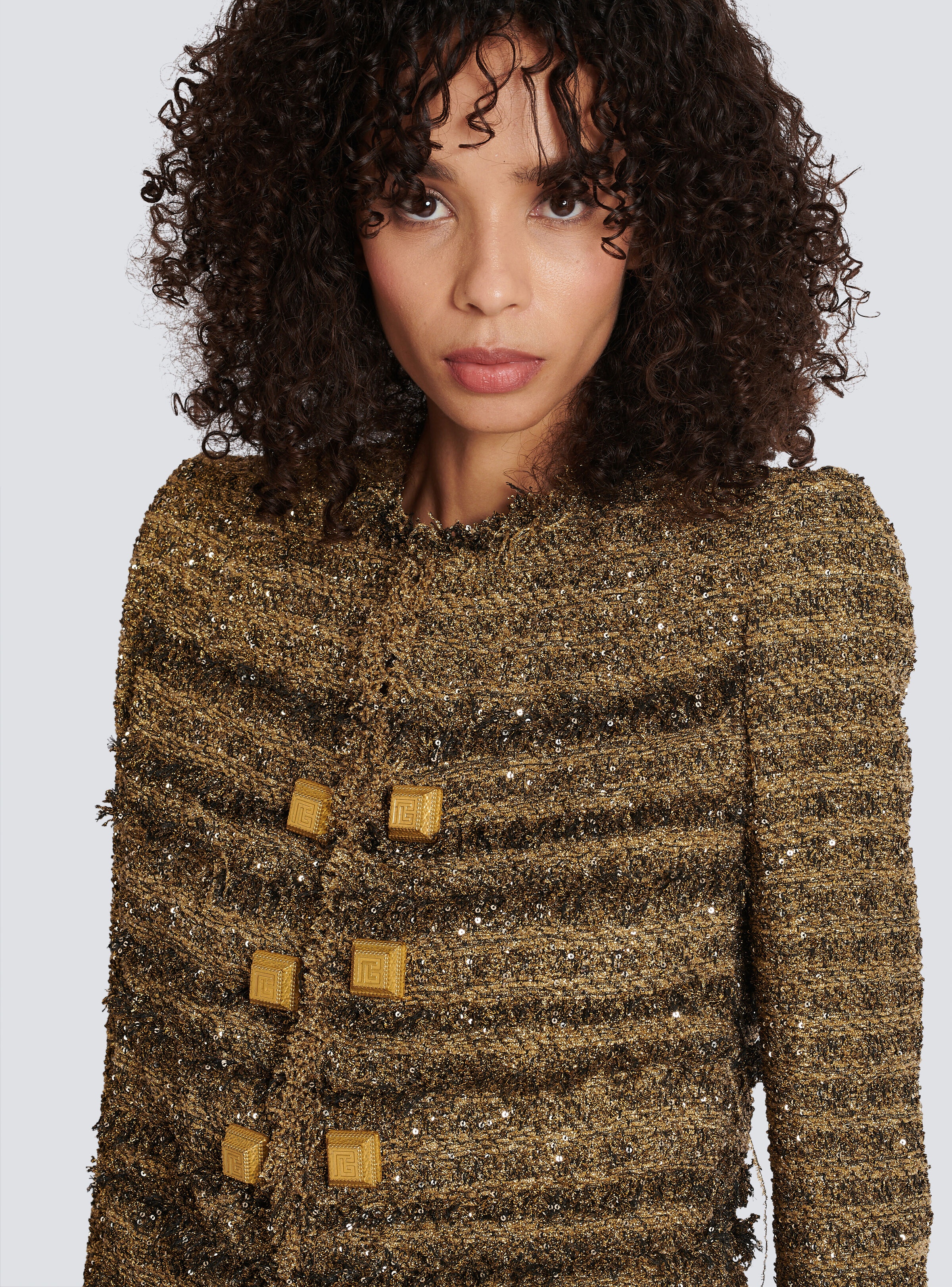 Sequinned tweed jacket - 6