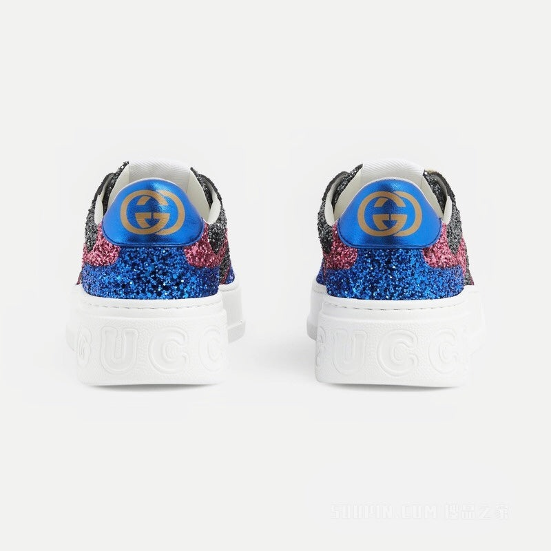 Gucci Glitter Details Leather Sneakers - 3