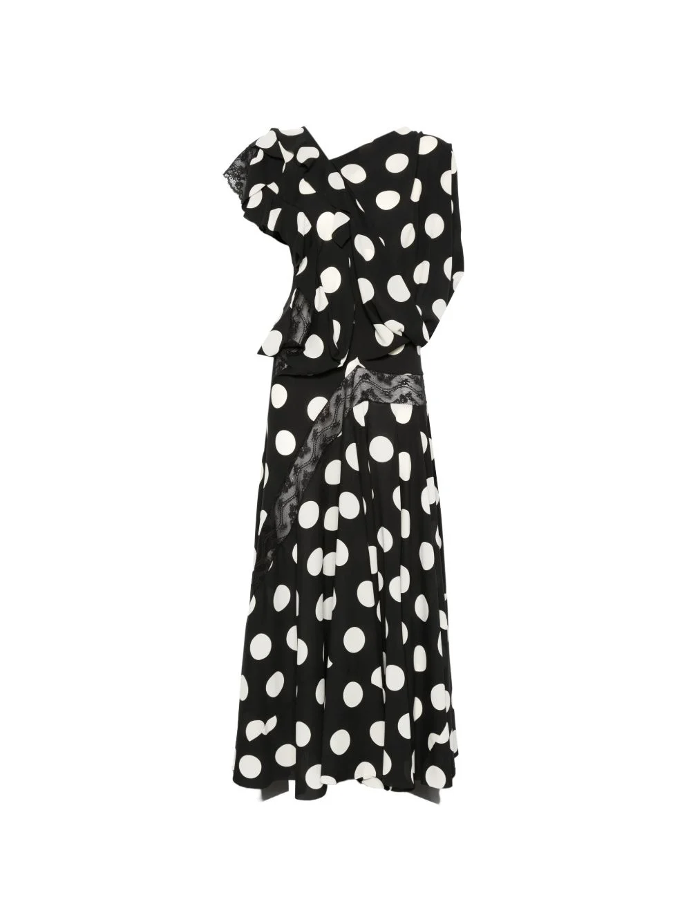 polka-dot laced maxi dress - 1