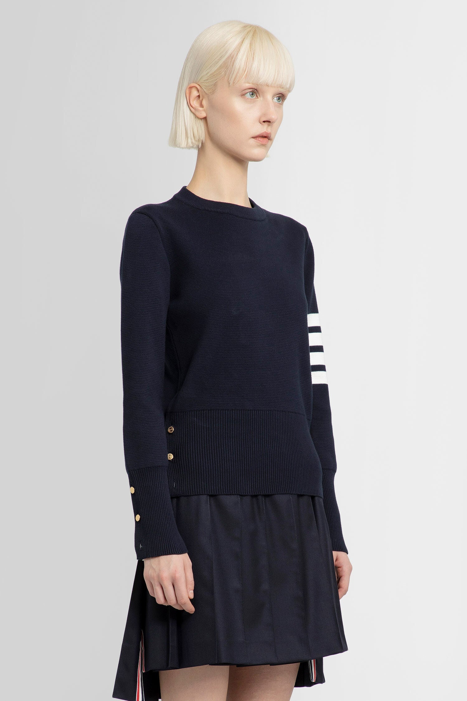 THOM BROWNE WOMAN BLUE KNITWEAR - 2