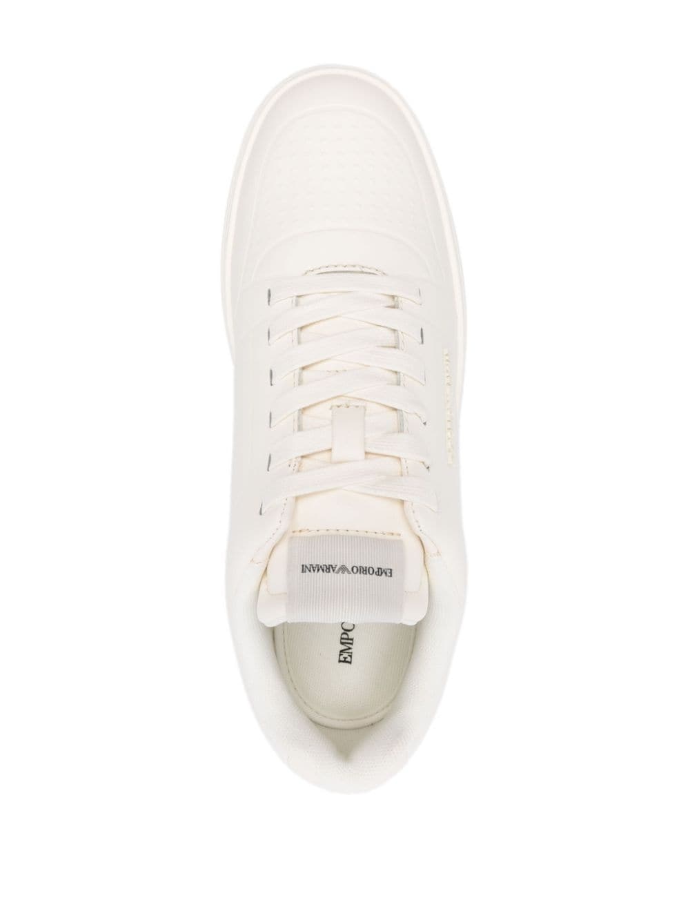thermoformed-detail leather sneakers - 4