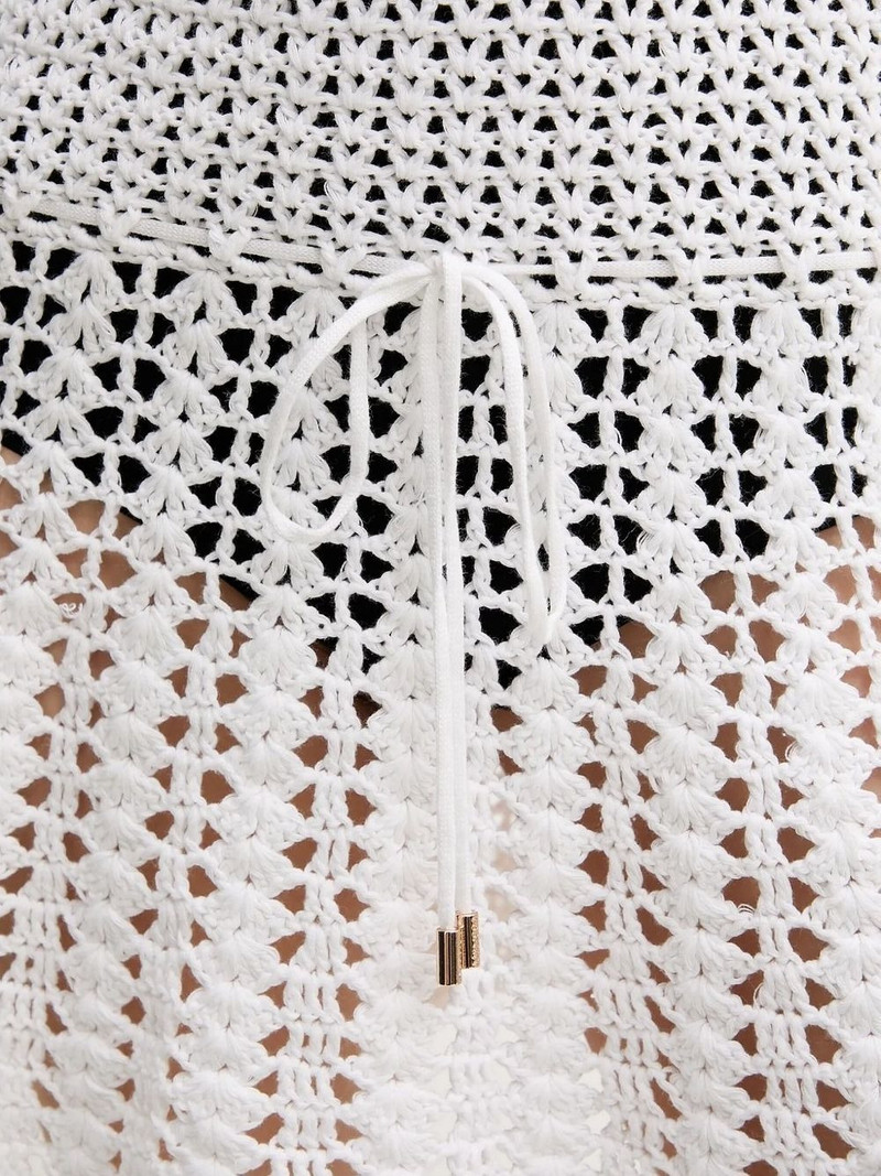 Annalise ruffled crochet mini dress 4