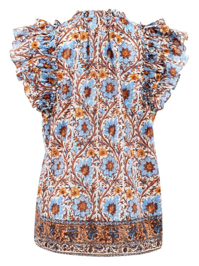 ULLA JOHNSON Fleur floral-print top outlook