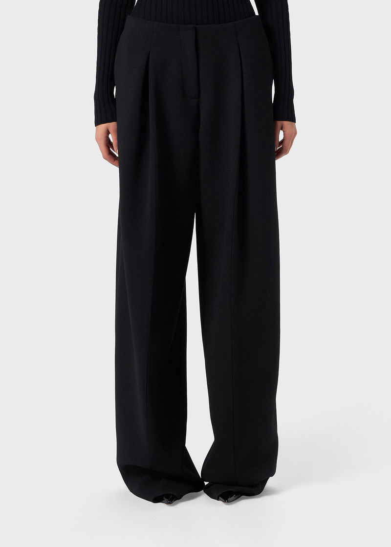 WIDE LEG TROUSERS IN DOUBLE CRÊPE 3