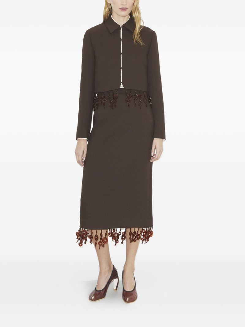 TORY BURCH beaded crepe jacket outlook