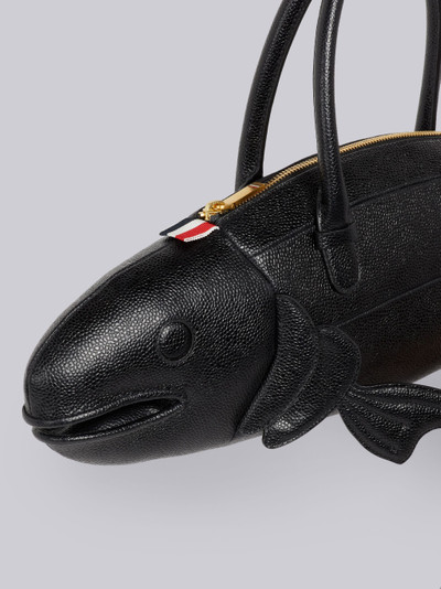 Thom Browne Black Pebble Grain Leather Salmon Bag outlook