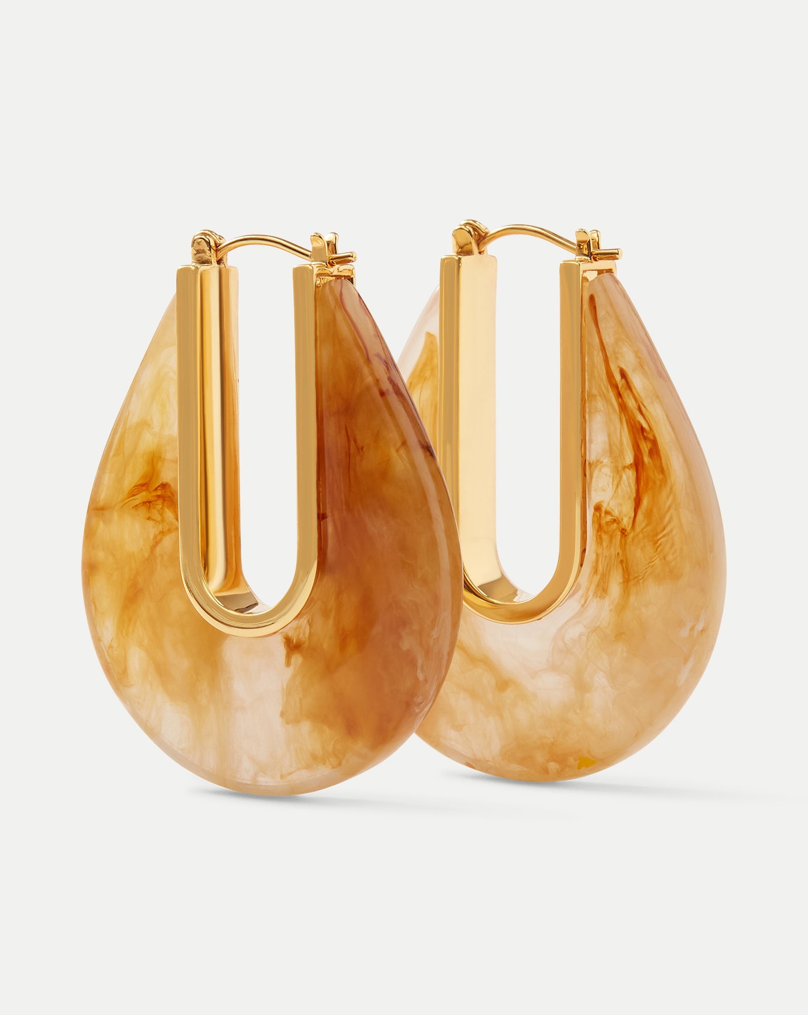 RESIN DROP HOOP EARRING - 5