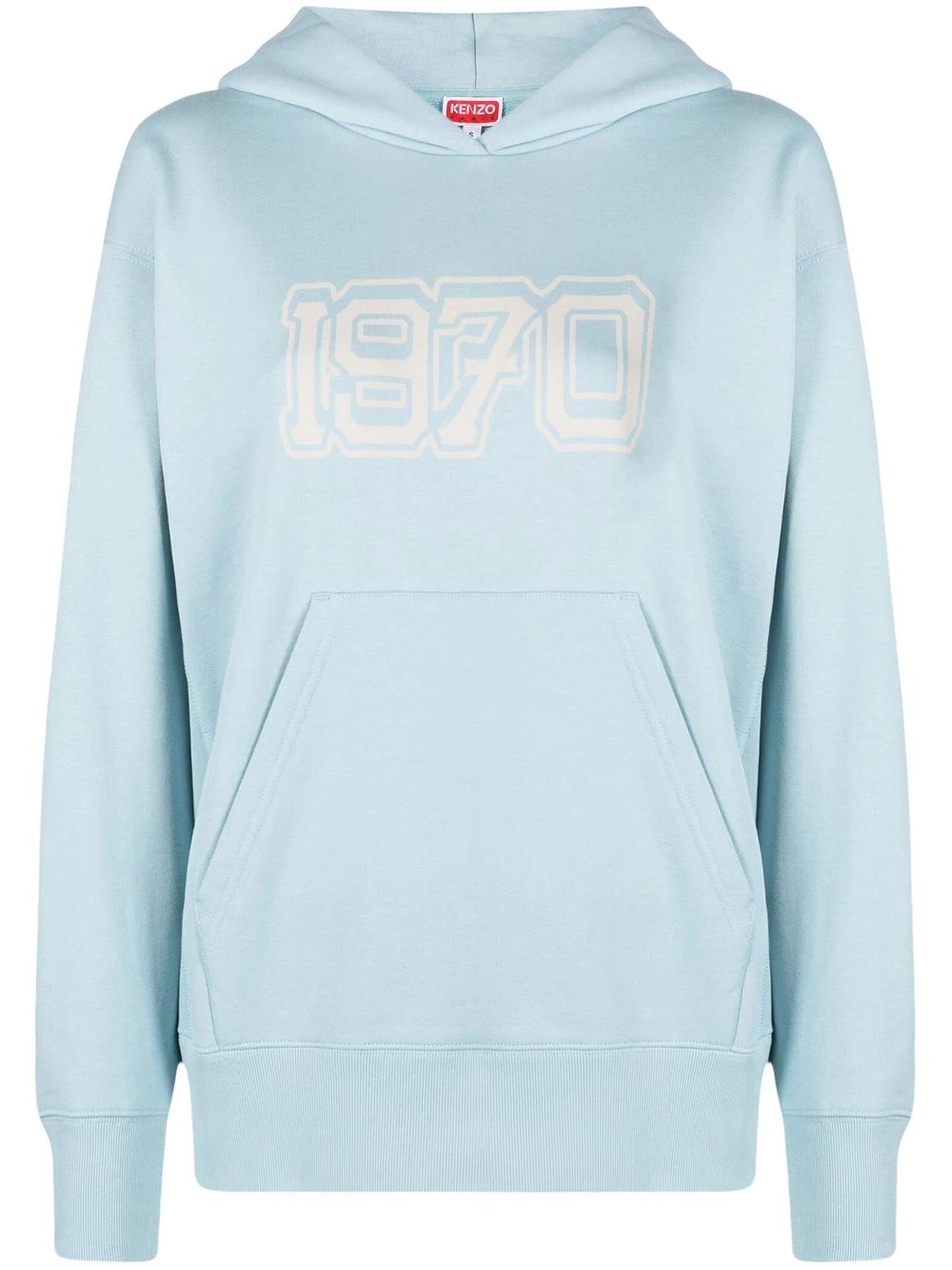 graphic-print cotton hoodie - 1